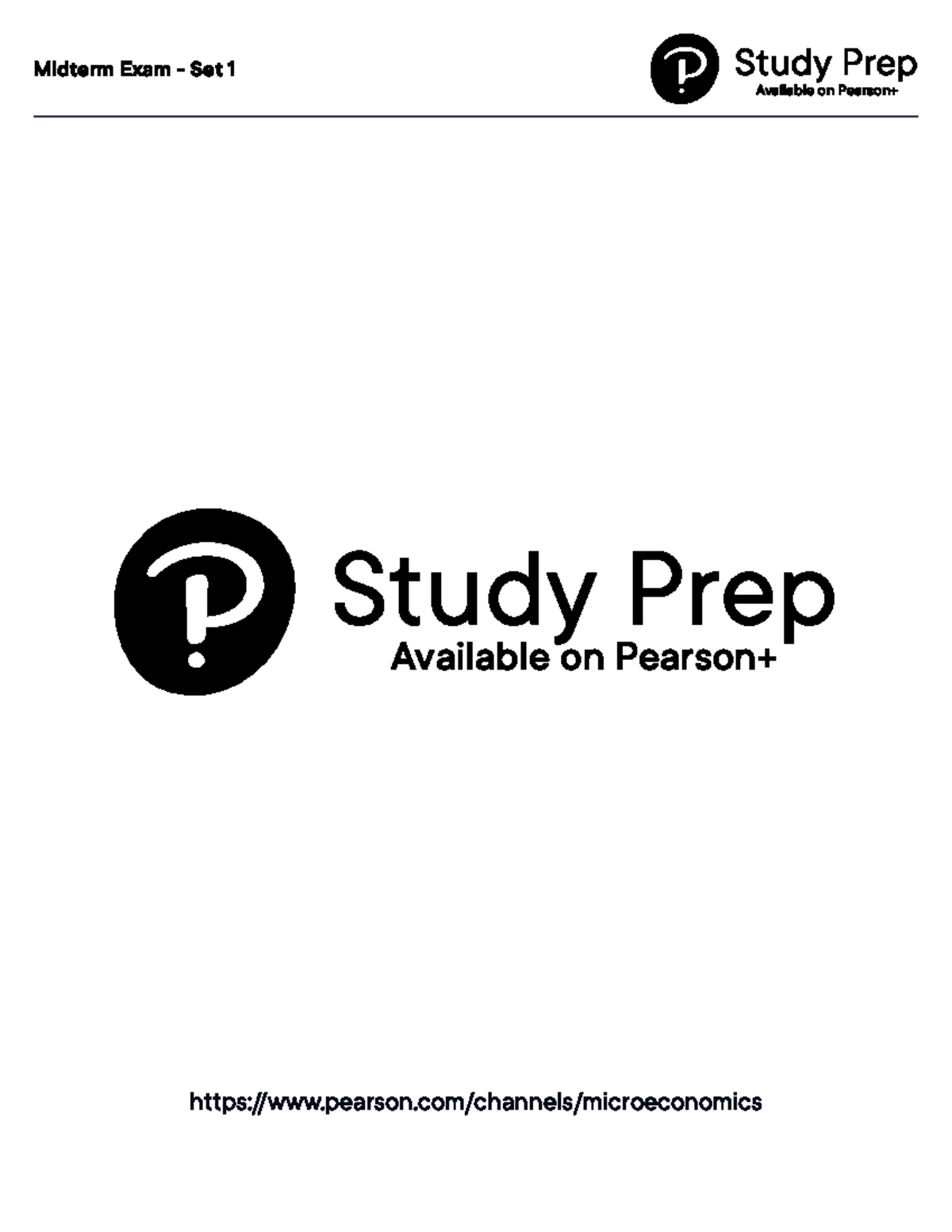 Midterm Exam - Set 1 Study Prep for Intro to Economics - Studocu