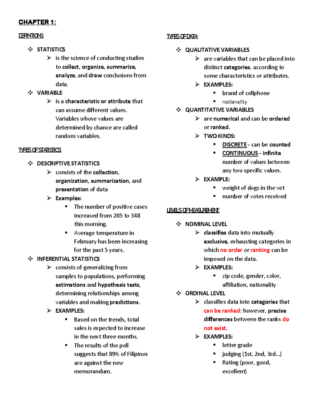Business Statistics - DEFINITIONS: STATISTICS is the science of ...