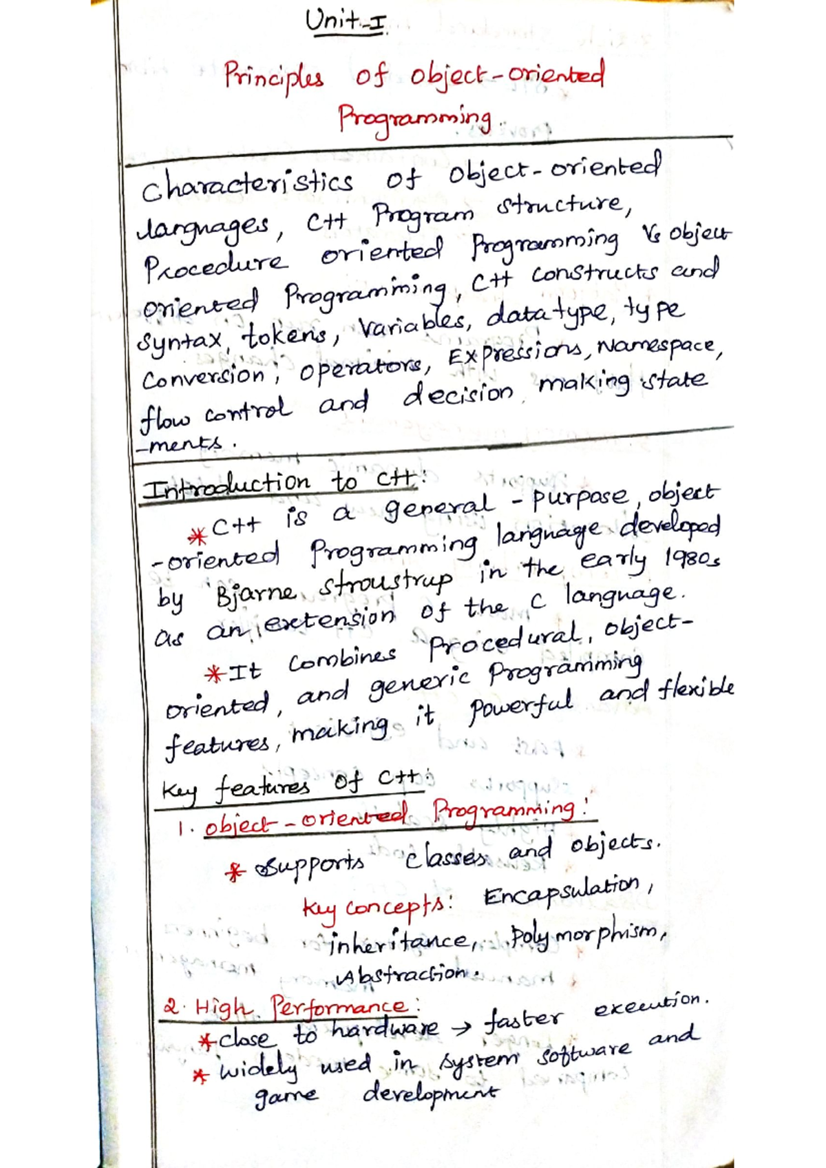 UNIT 1 - Object-Oriented Programming Concepts and Structures - Studocu