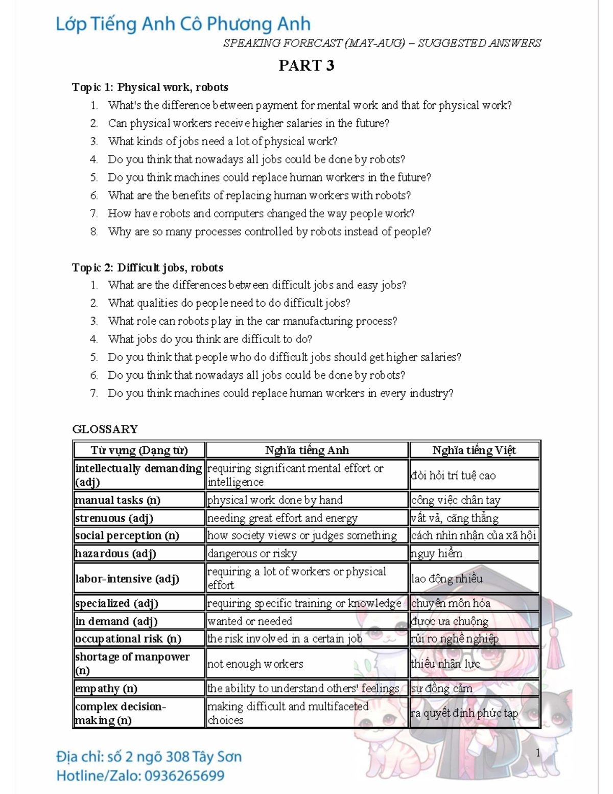 SPEAKING FORECAST PART 3: Robots and Physical Work Insights (QUÝ 2 2025 ...