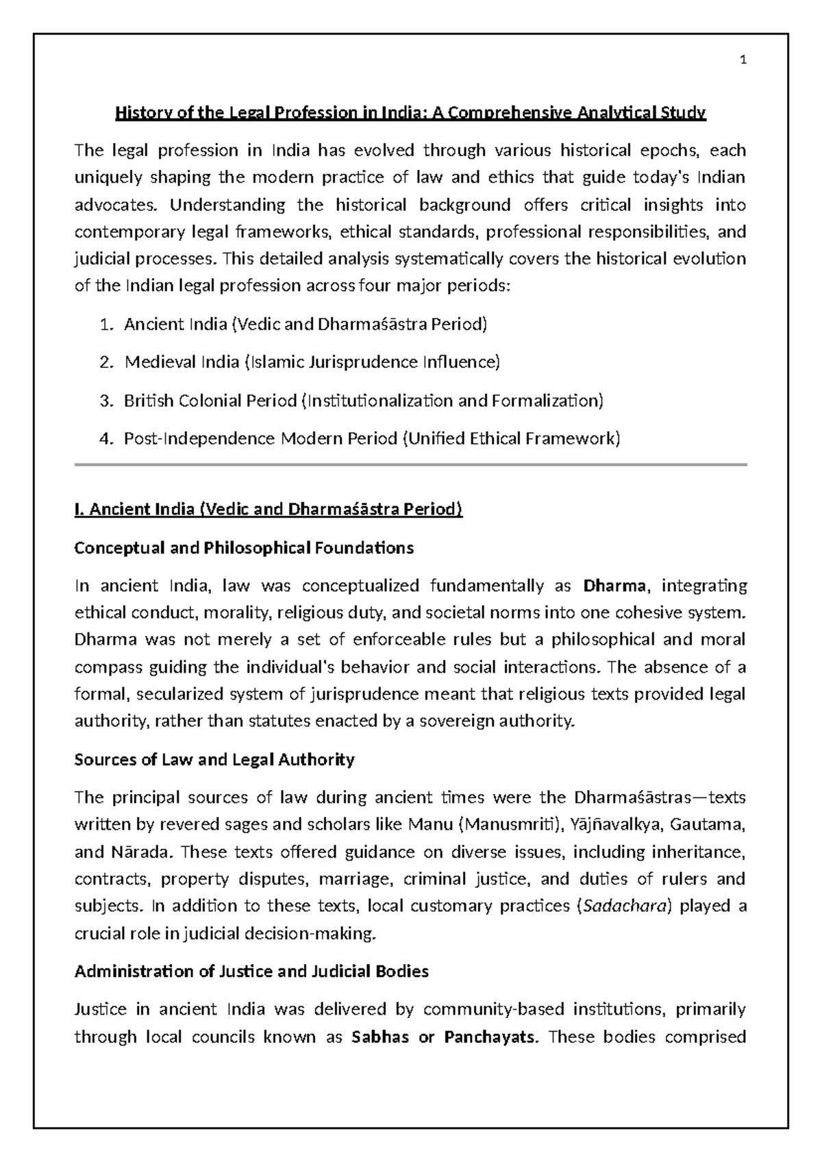 History of the legal profession in India: A detailed analytical study ...