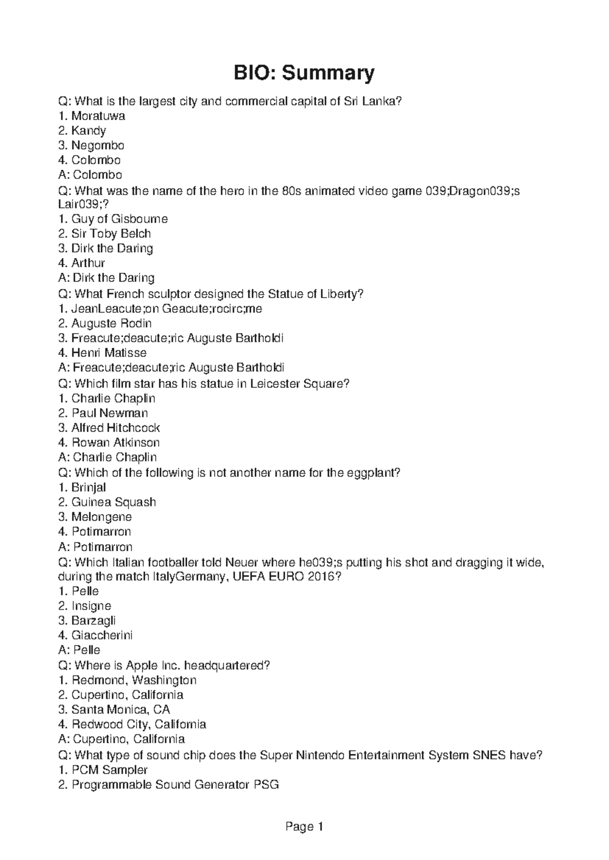 BIO184 Practice Problems - Quiz Questions & Answers Guide - Studocu