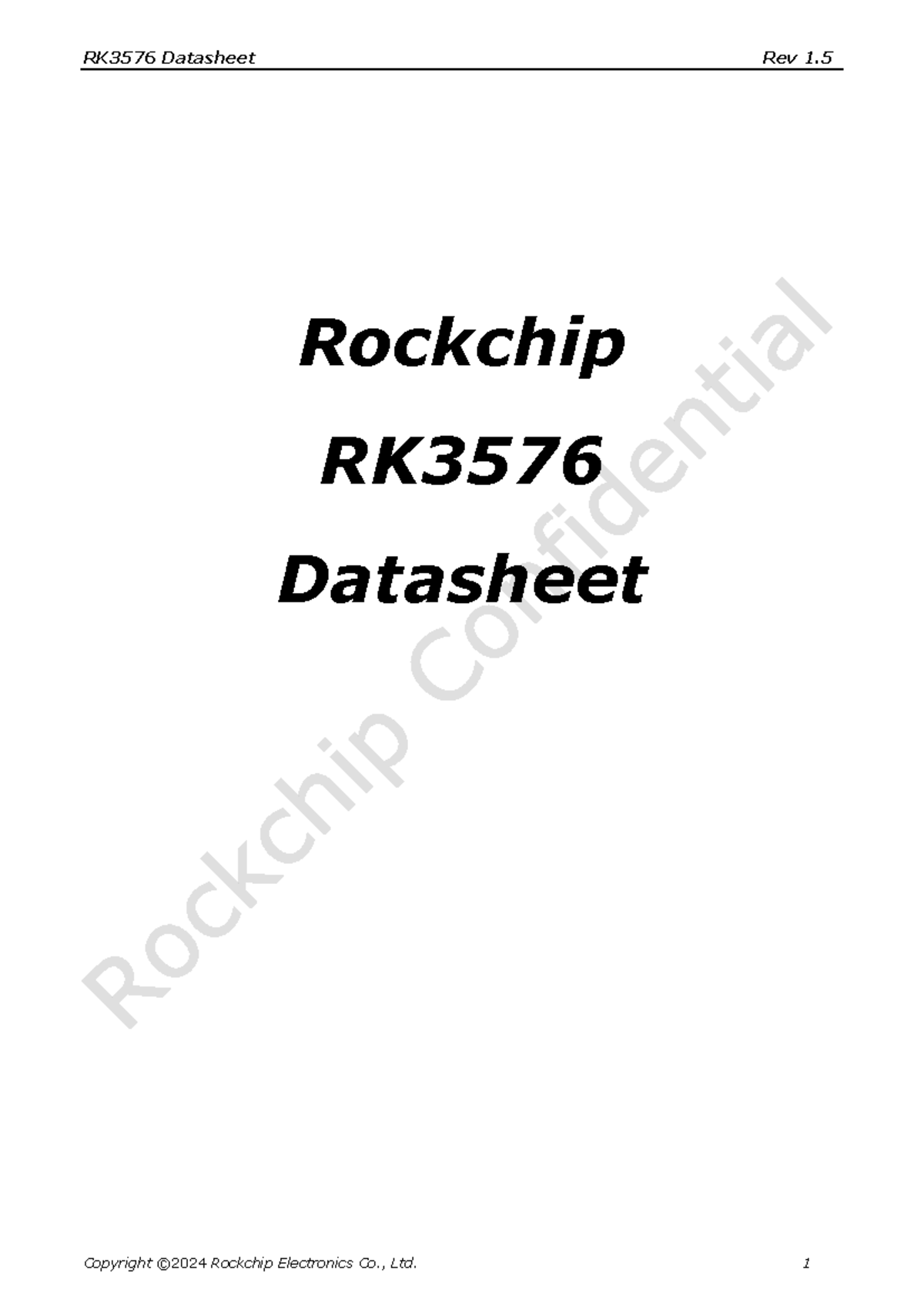 Rockchip RK3576 Datasheet V1.5: Key Features and Specifications - Studocu
