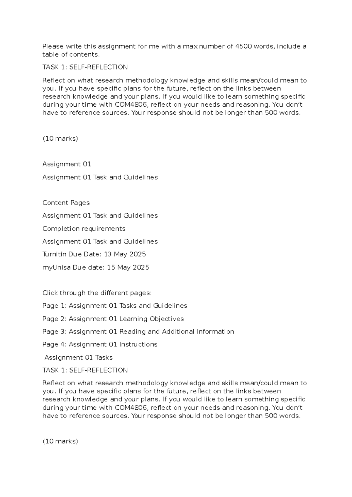 COM4806 Assignment 01: Self-Reflection & Paradigmatic Positions Guide ...