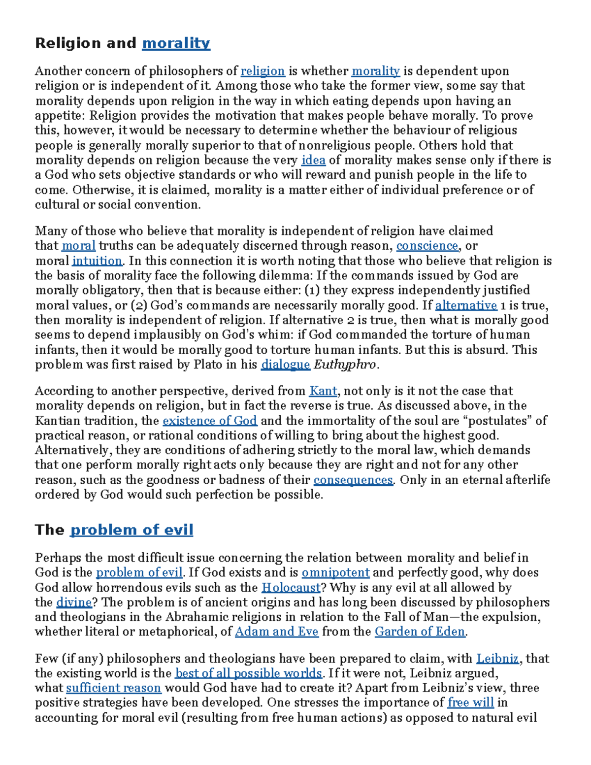 PHIL 101: Midterm Notes on Religion and Morality - Studocu
