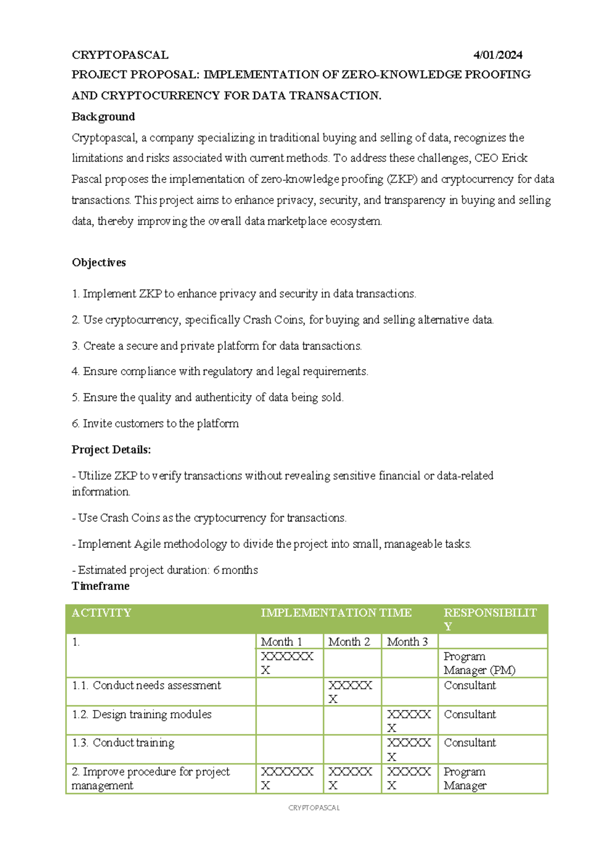 Project Proposal Template - CRYPTOPASCAL 4/01/ PROJECT PROPOSAL ...