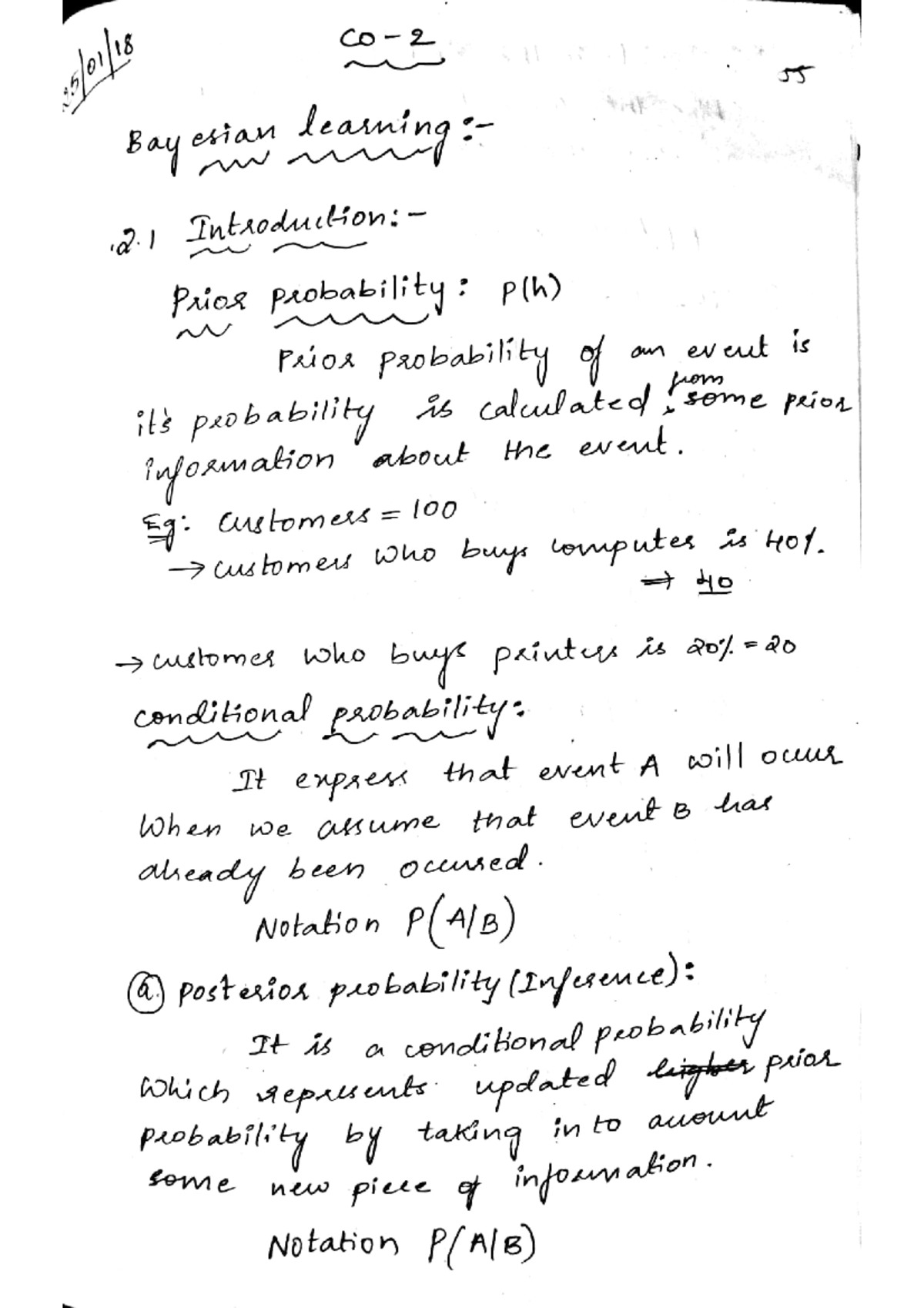 UNIT-2 Machine Learning Notes - Co 2 55 Bay esian in 2 Prior ...