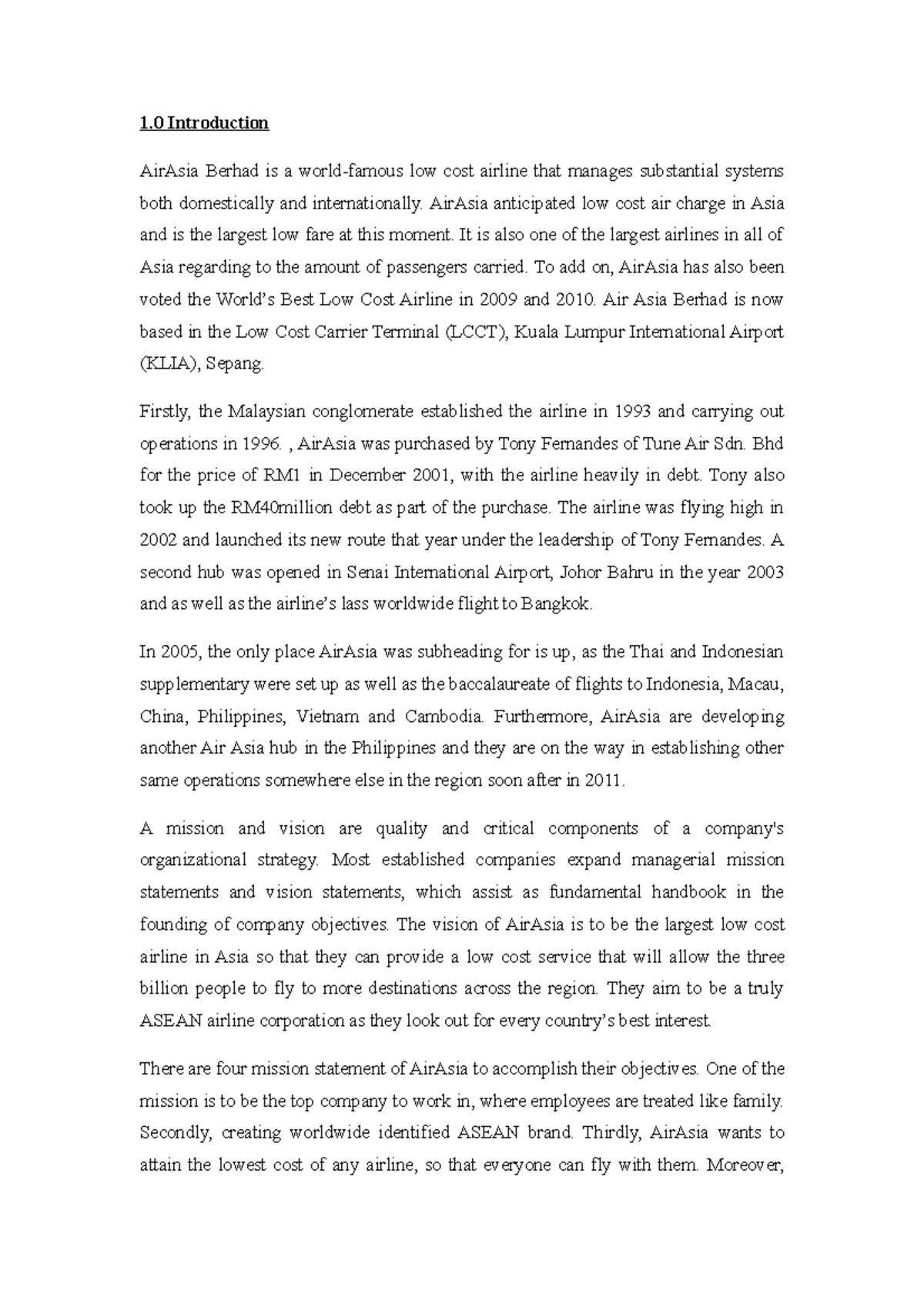 SM-Assignment: An Analysis of AirAsia's Market Strategy and Operations ...
