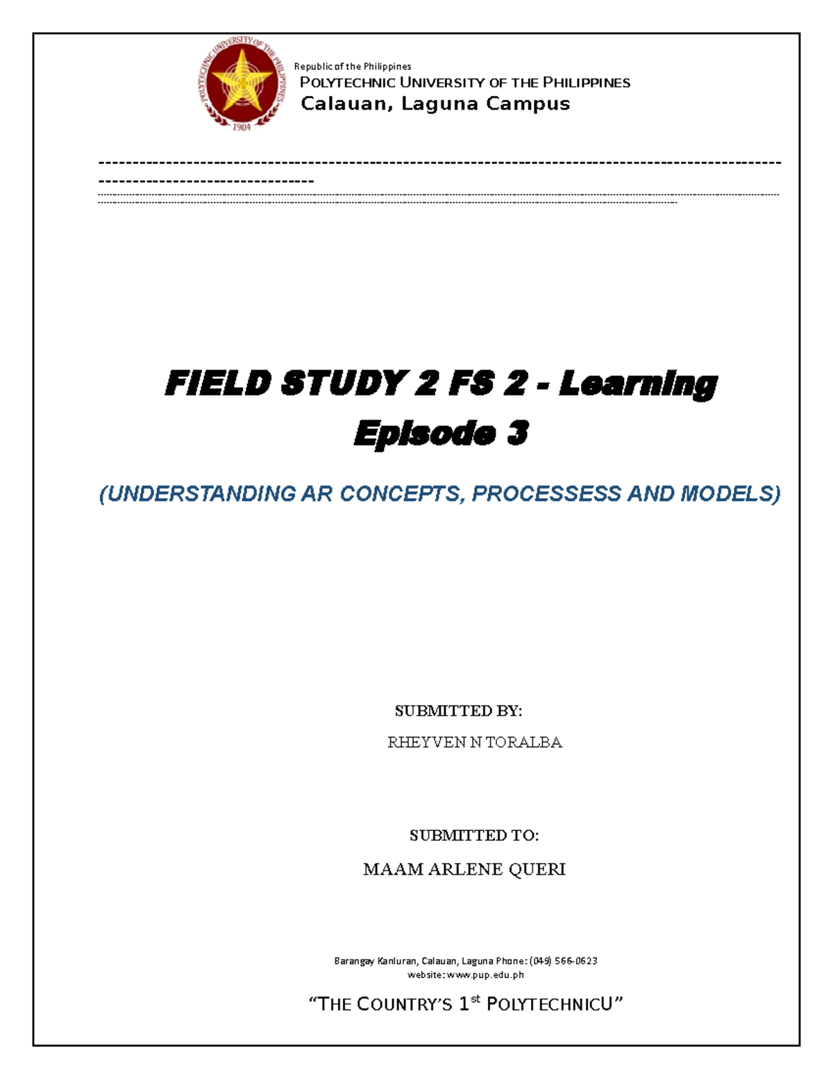 FS 2 Episode 3: Understanding Action Research Concepts & Models - Studocu