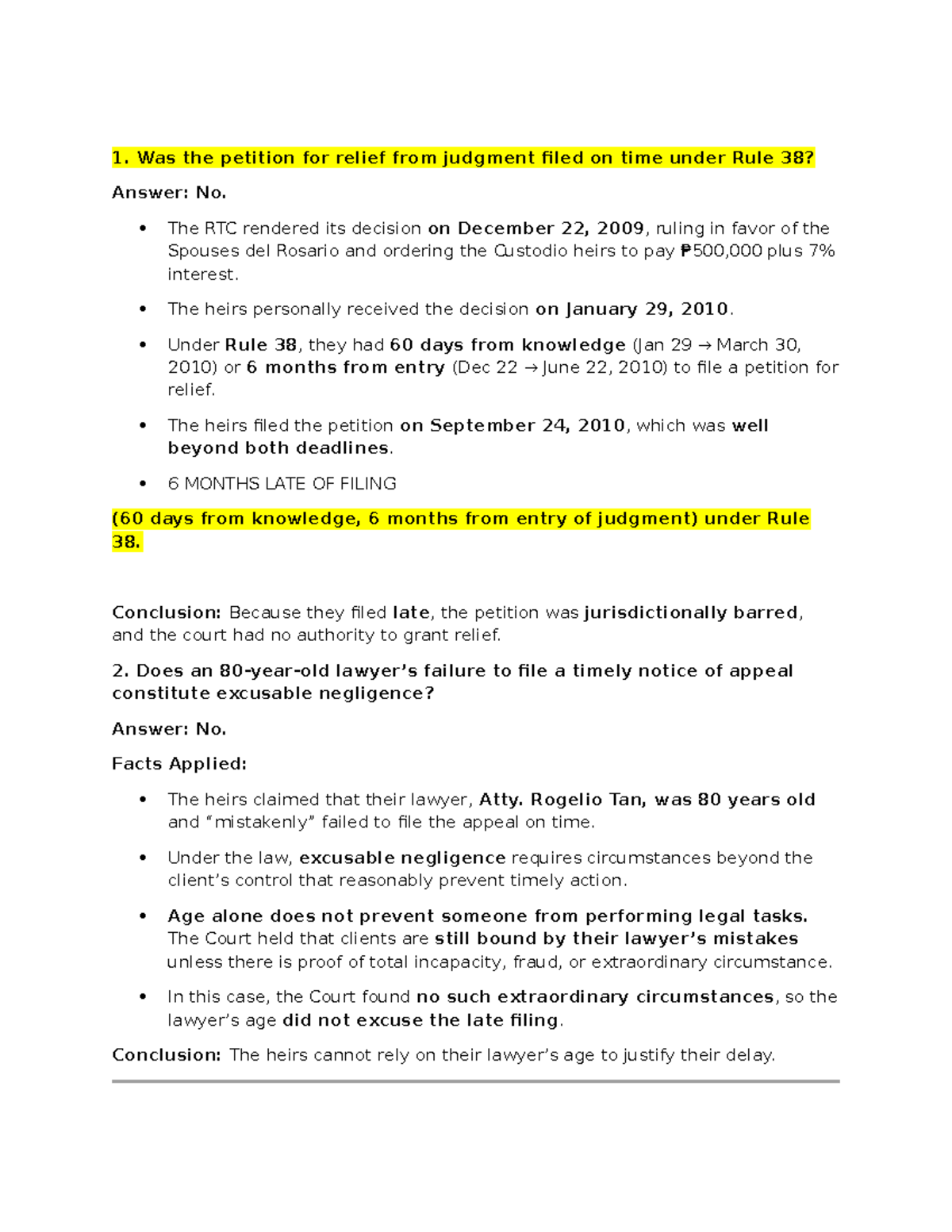 Legal Analysis of Petition for Relief and Appeal Timeliness under Rule ...
