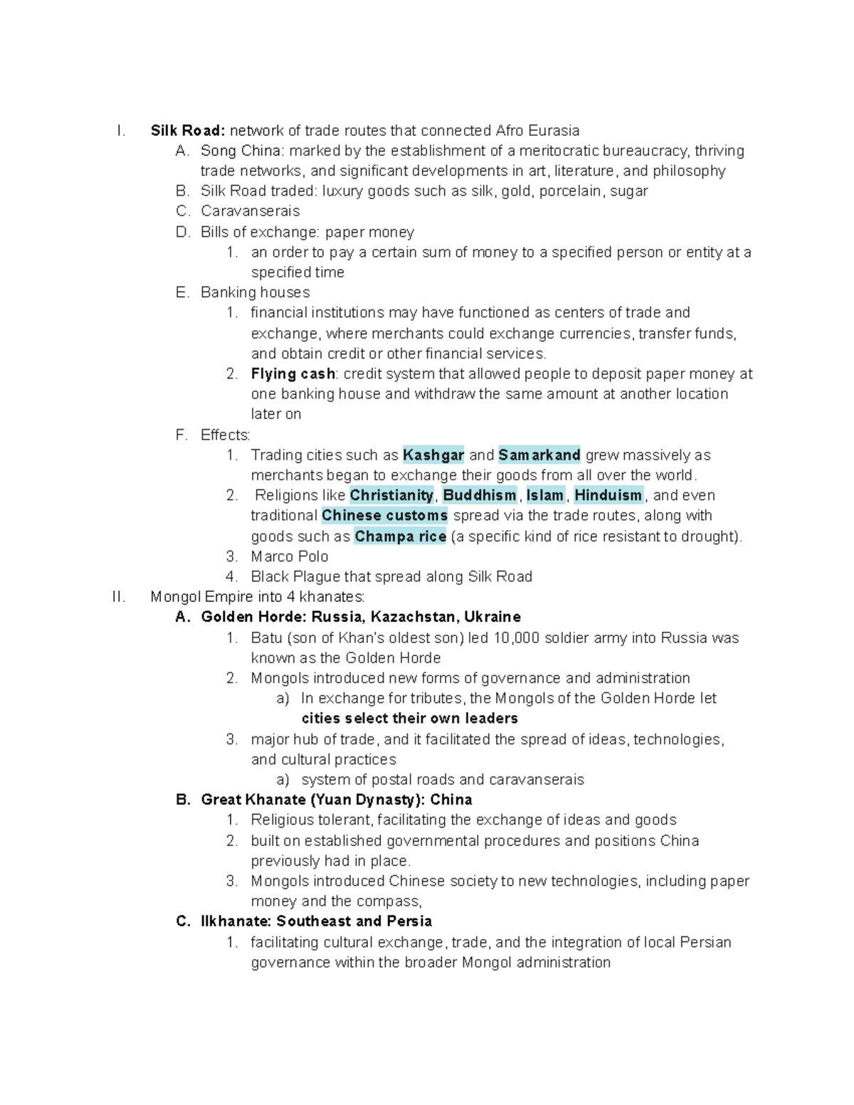 APWH Unit #2: Silk Road, Indian Ocean, and Trans-Saharan Trade Insights ...