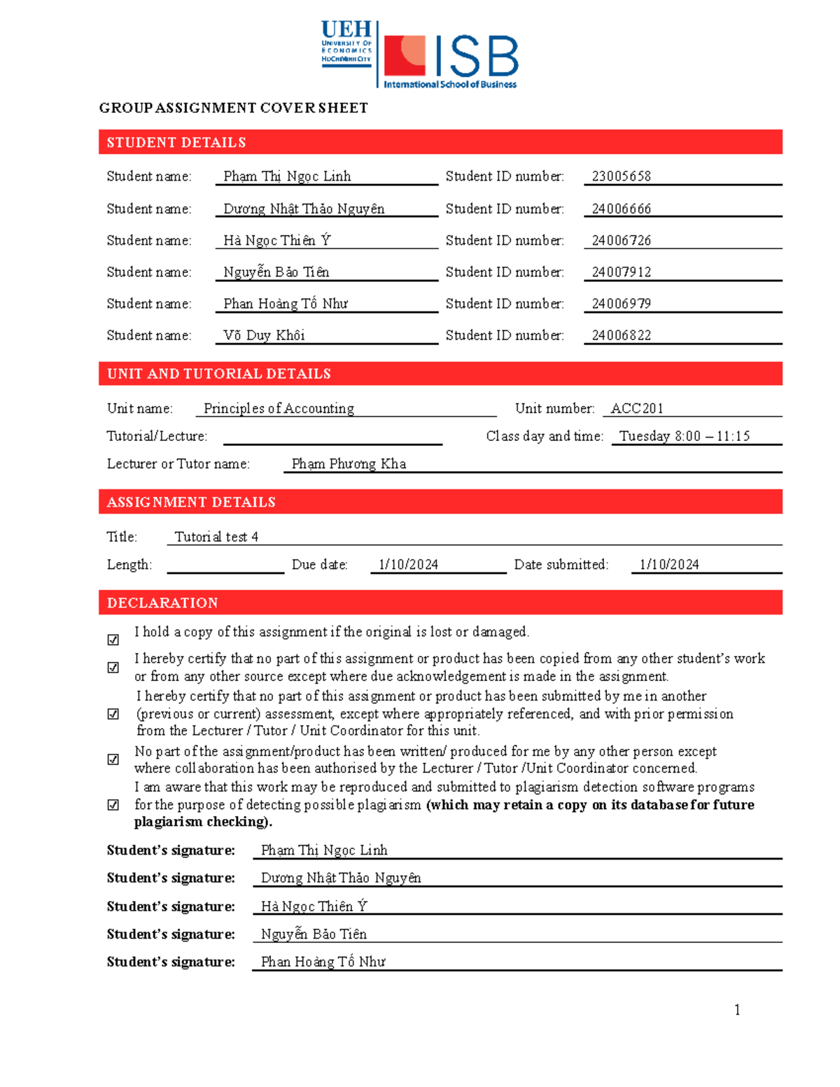 ACC Tutorial Test 4 Group-5 Answers and Submissions - Studocu