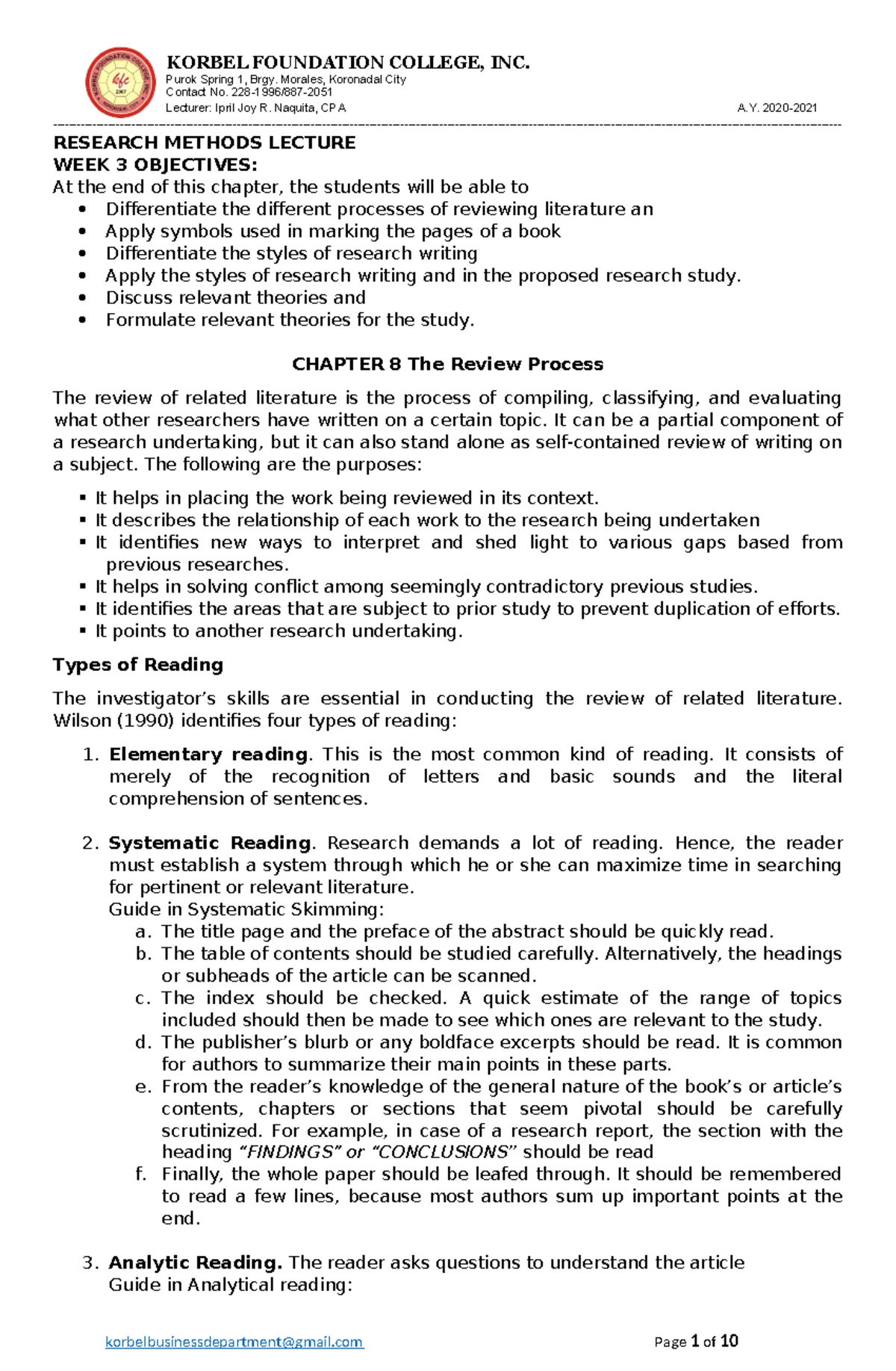 Research Module CH 5-7: Intro, Problem Statement, and Scope Analysis ...