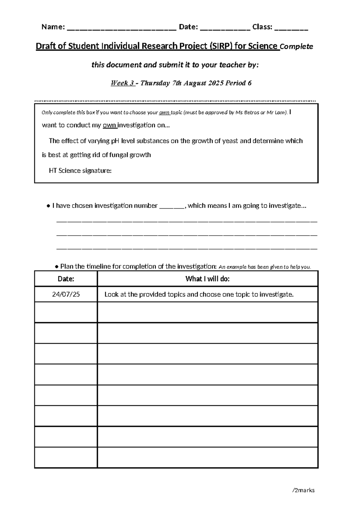 2025 - SIRP Draft Scaffold: Investigating pH Effects on Yeast Growth ...