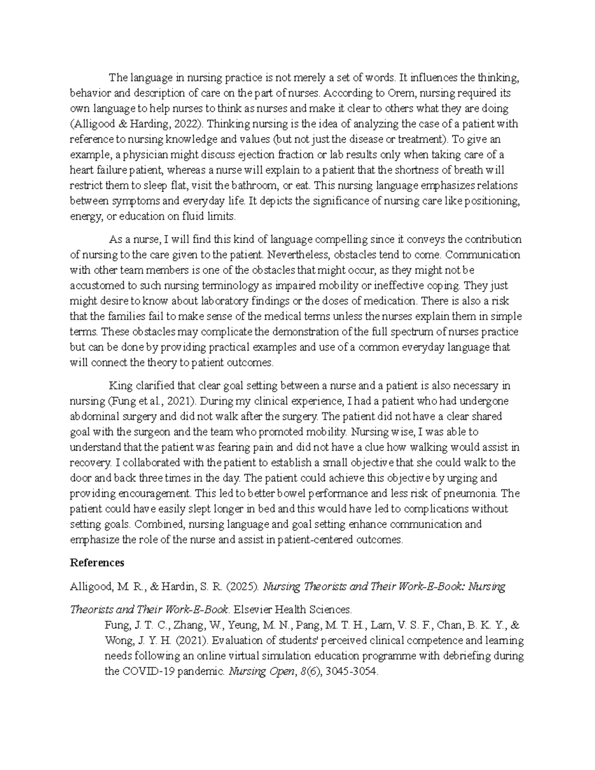 NUR 202: The Role of Nursing Language in Patient Care and Communication ...