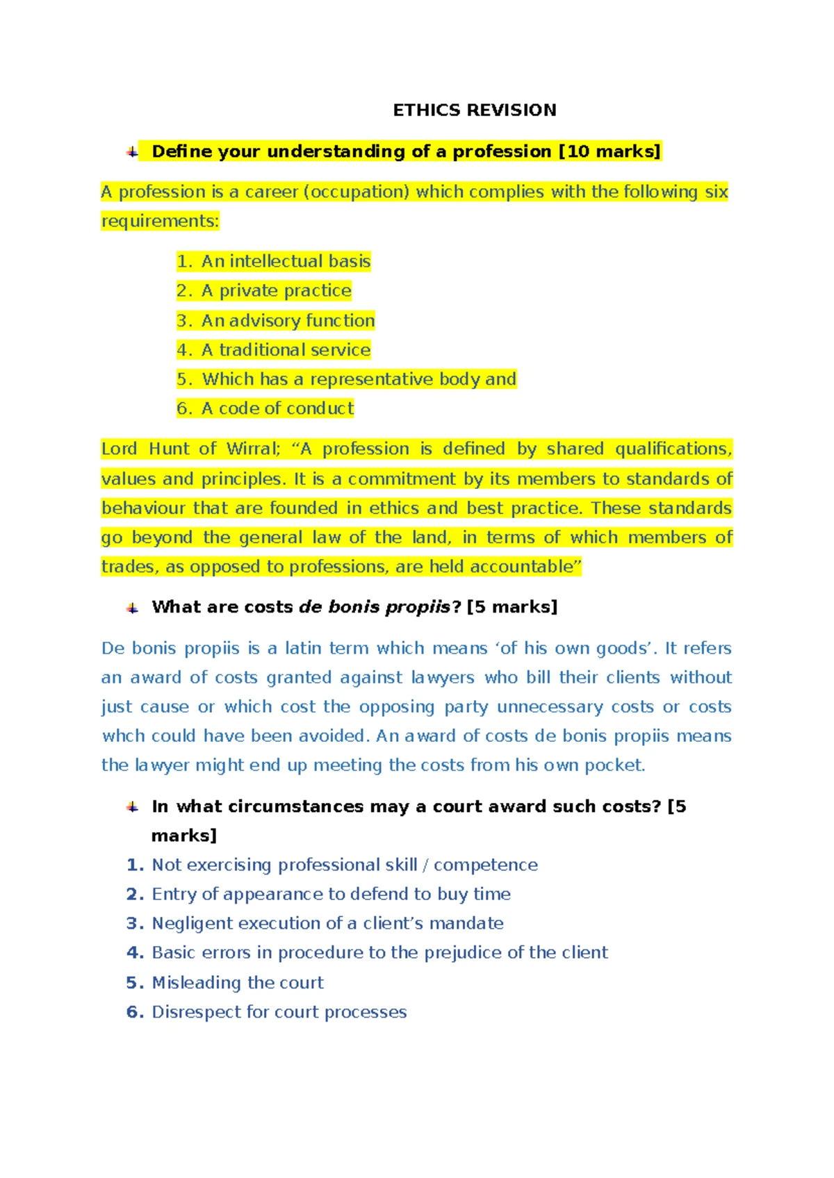 Ethics & Professional Conduct Revision Guide for Law Practitioners (LAW ...
