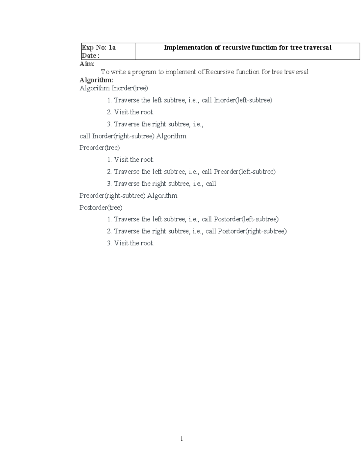 Lab1 Advanced DATA Structure C++ Tree Traversal & Sort Implementation ...