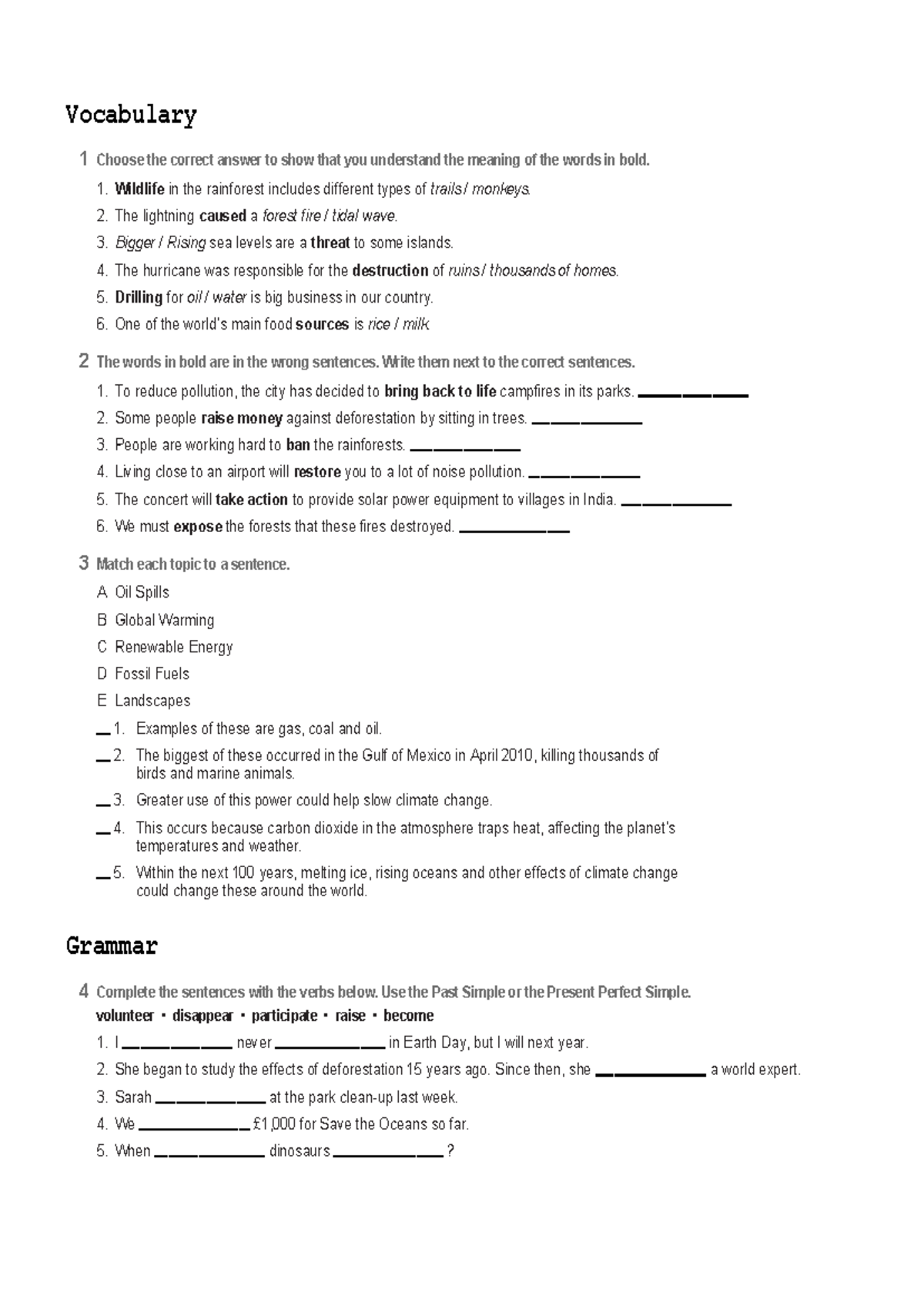 Unit 1 Extra Practice - Vocabulary & Grammar Exercises - Studocu