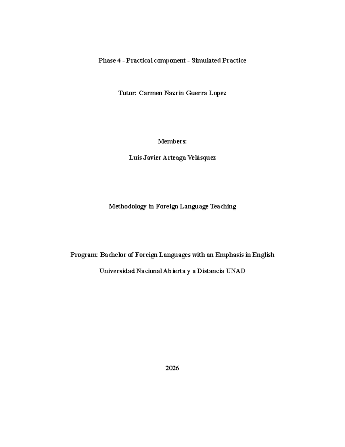 Phase 4 - Practical Component: Simulated Practice Lesson Plan for B1 ...