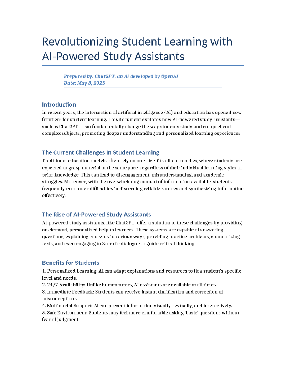 Revolutionizing Student Learning: AI-Powered Study Assistants Insights ...