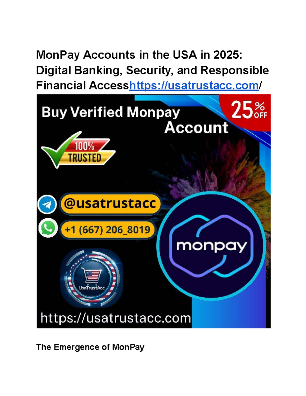 MonPay Accounts in the USA 2025: Security, Verification, and Trust ...