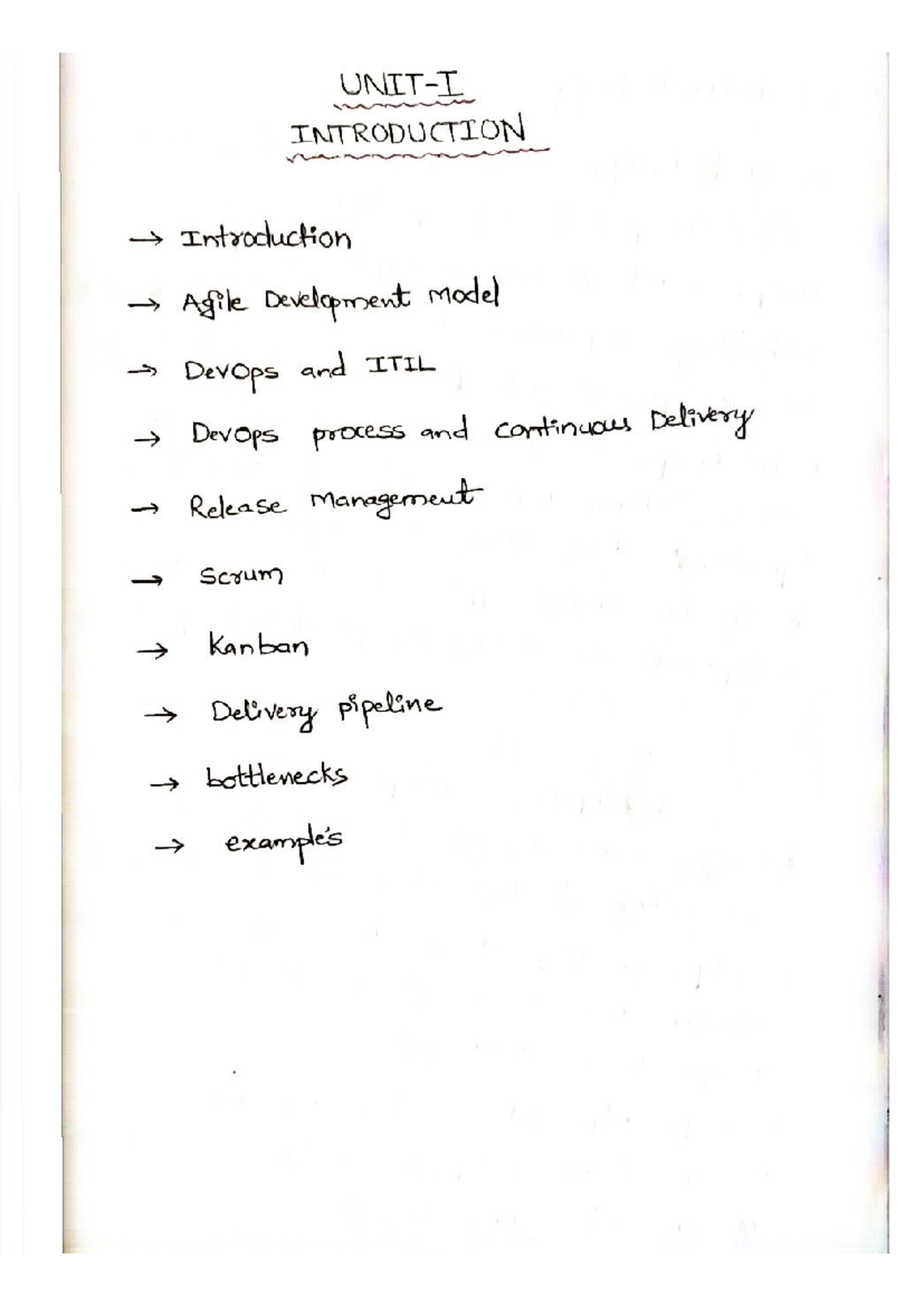 DevOps 101 - Unit 1: Introduction to Agile and DevOps Practices - Studocu