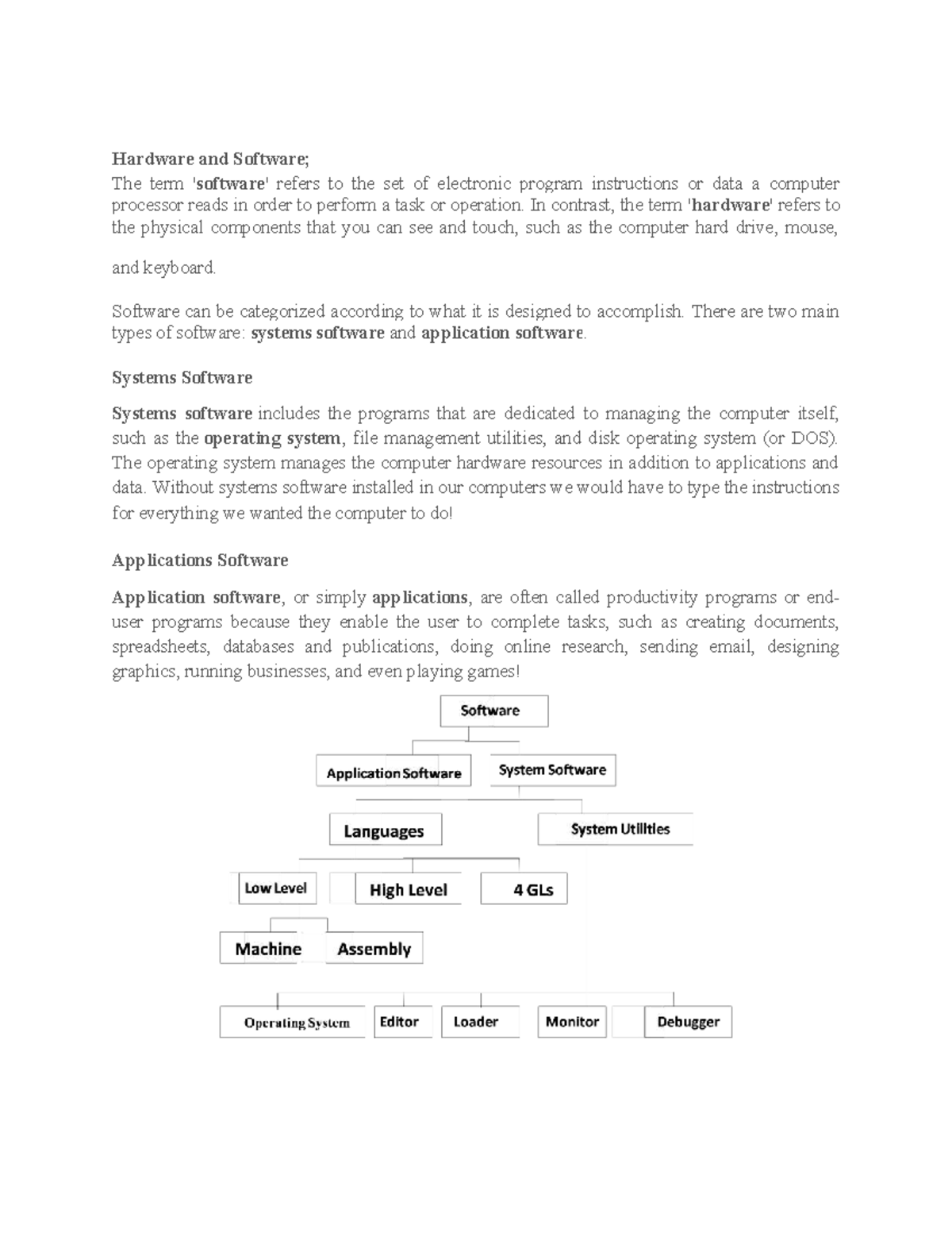 JAVA UNIT1 - Lecture Notes on Hardware and Software Concepts - Studocu