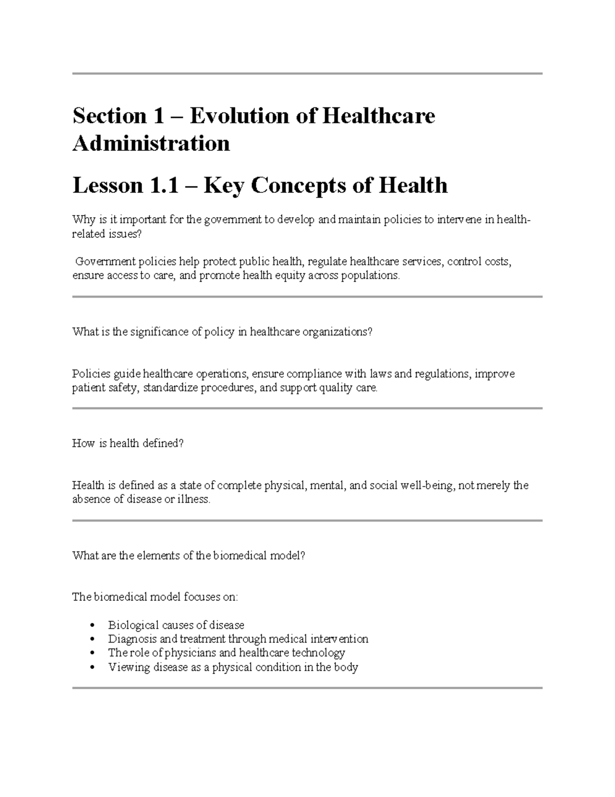 D545 Healthcare Administration Study Guide: Key Concepts &amp; Trends - Studocu