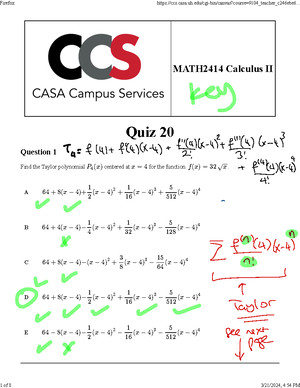 Whwk2 - Practice problems for calculus two - Math 2414 – Calculus II ...