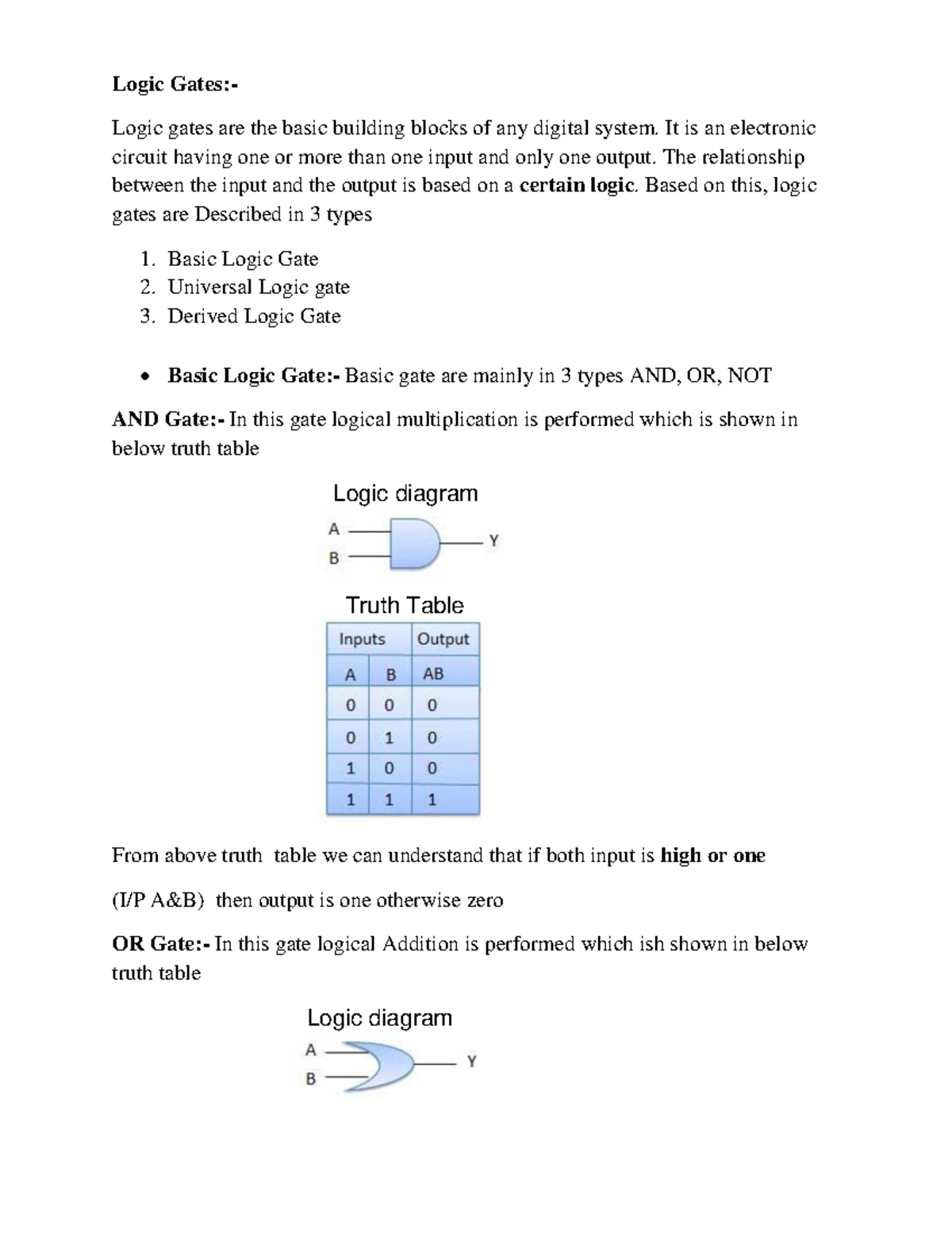 Logic Gates - Please Refer - Logic Gates:- Logic gates are the basic ...