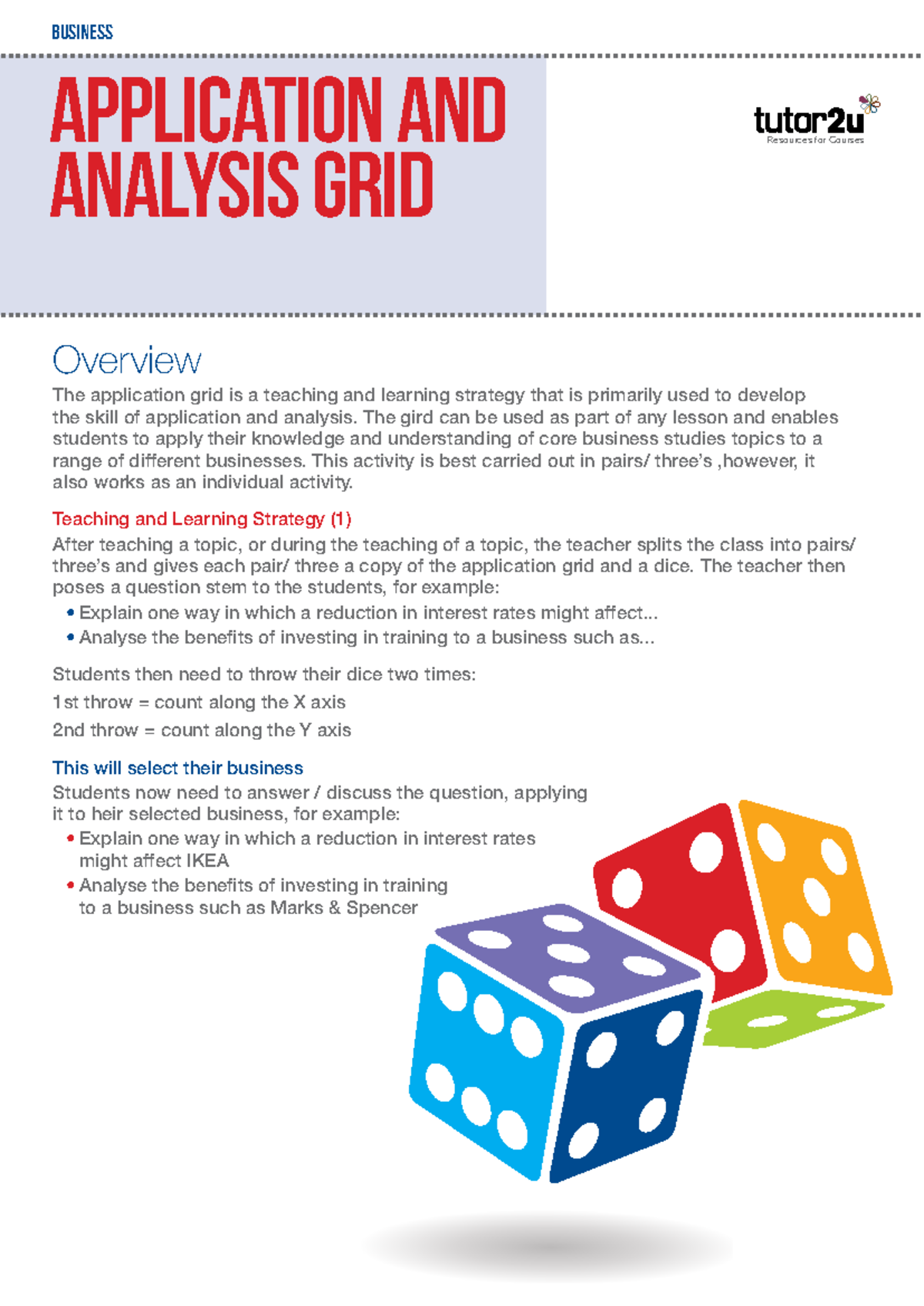 Business Application & Analysis Grid Resources Overview - Studocu