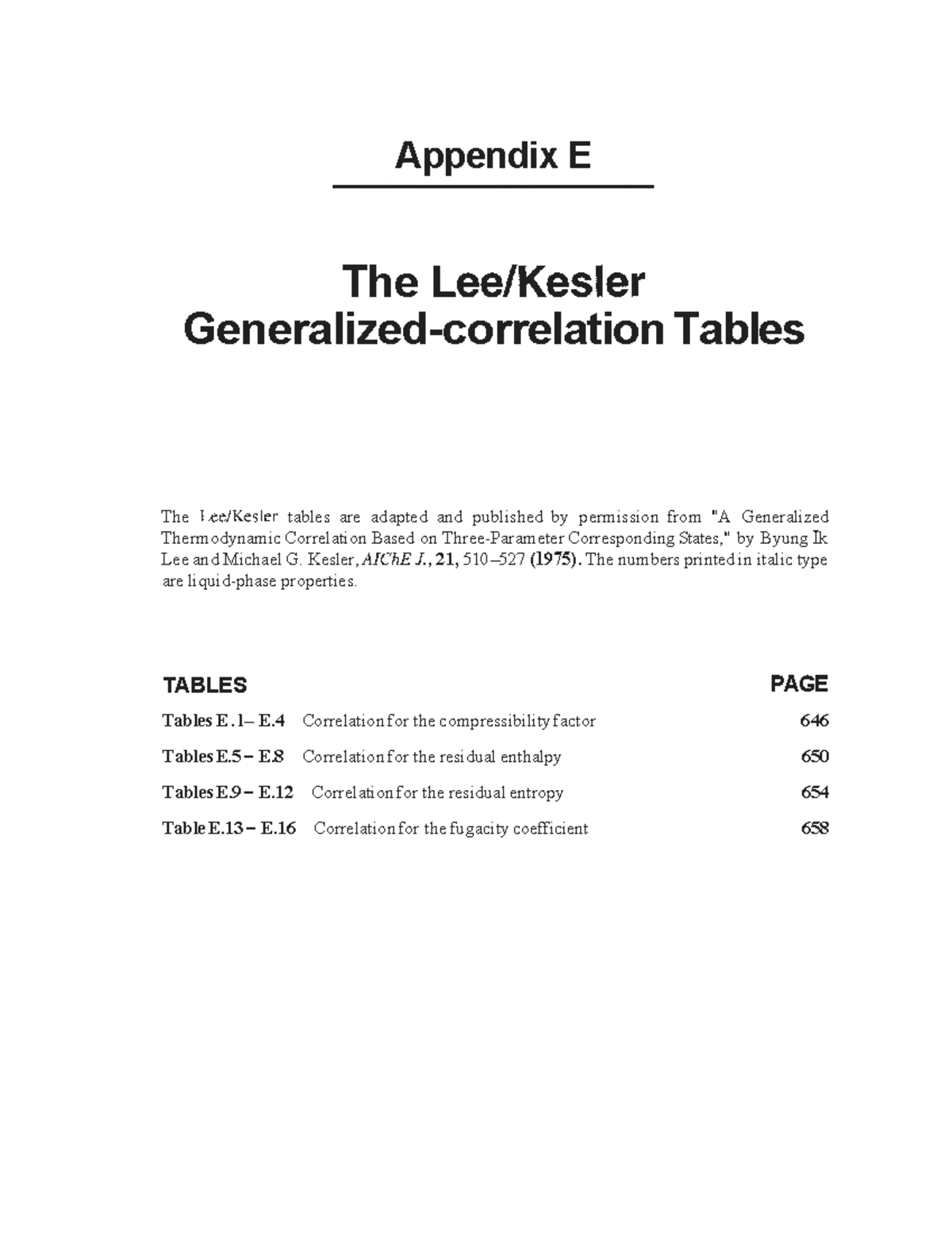 Lee Kessler Generalized tables - Appendix E The Generalized-correlation ...