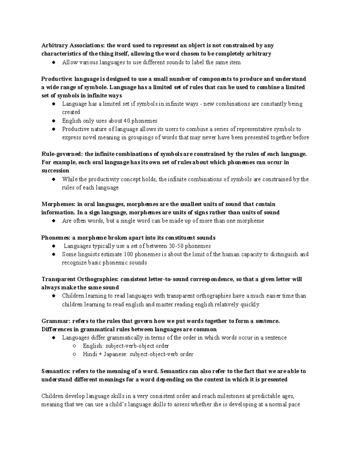 Language (LNG 101): Textbook Notes on Linguistic Concepts and ...
