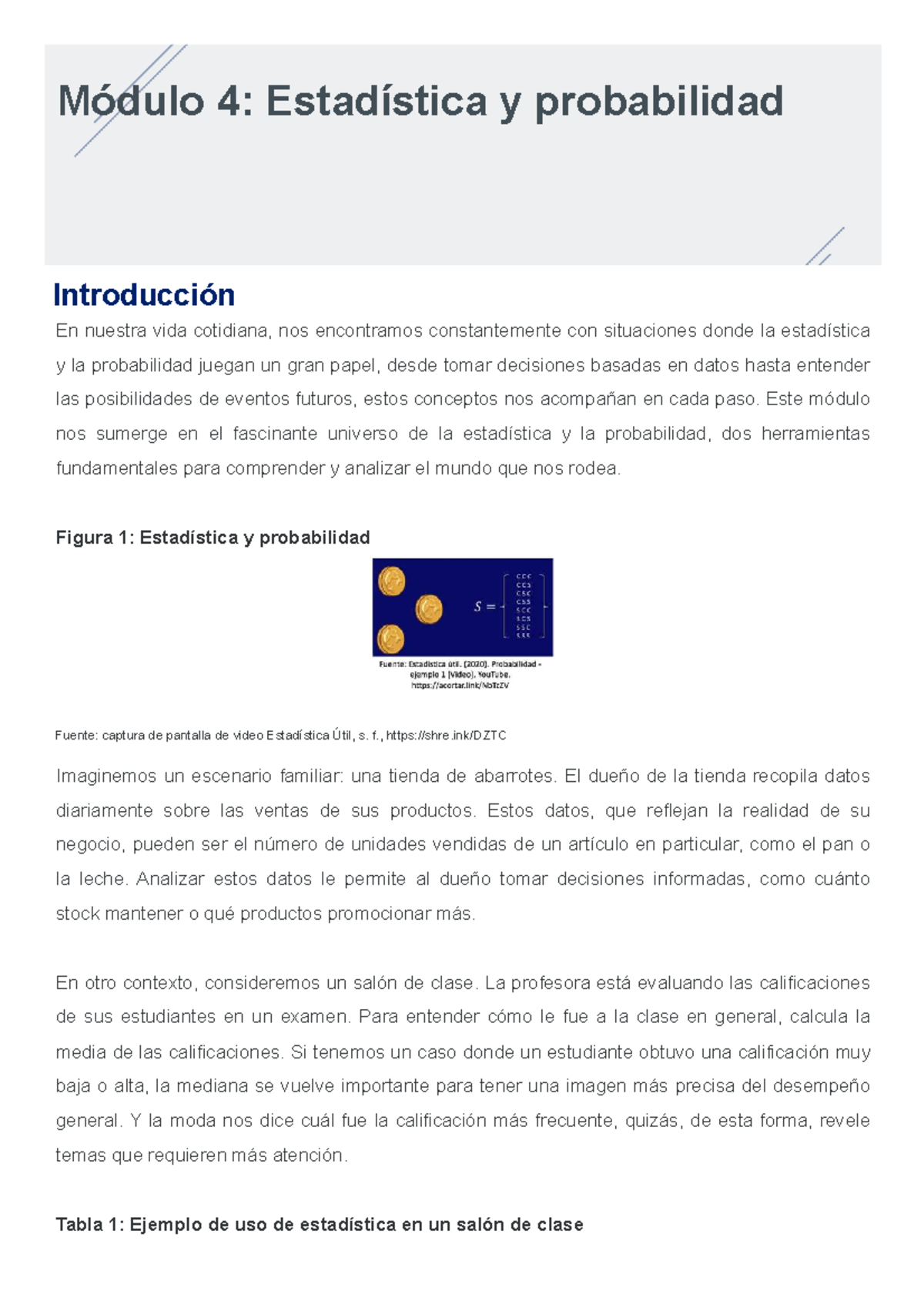 Módulo 4: Introducción a la Estadística y Probabilidad en la Vida ...