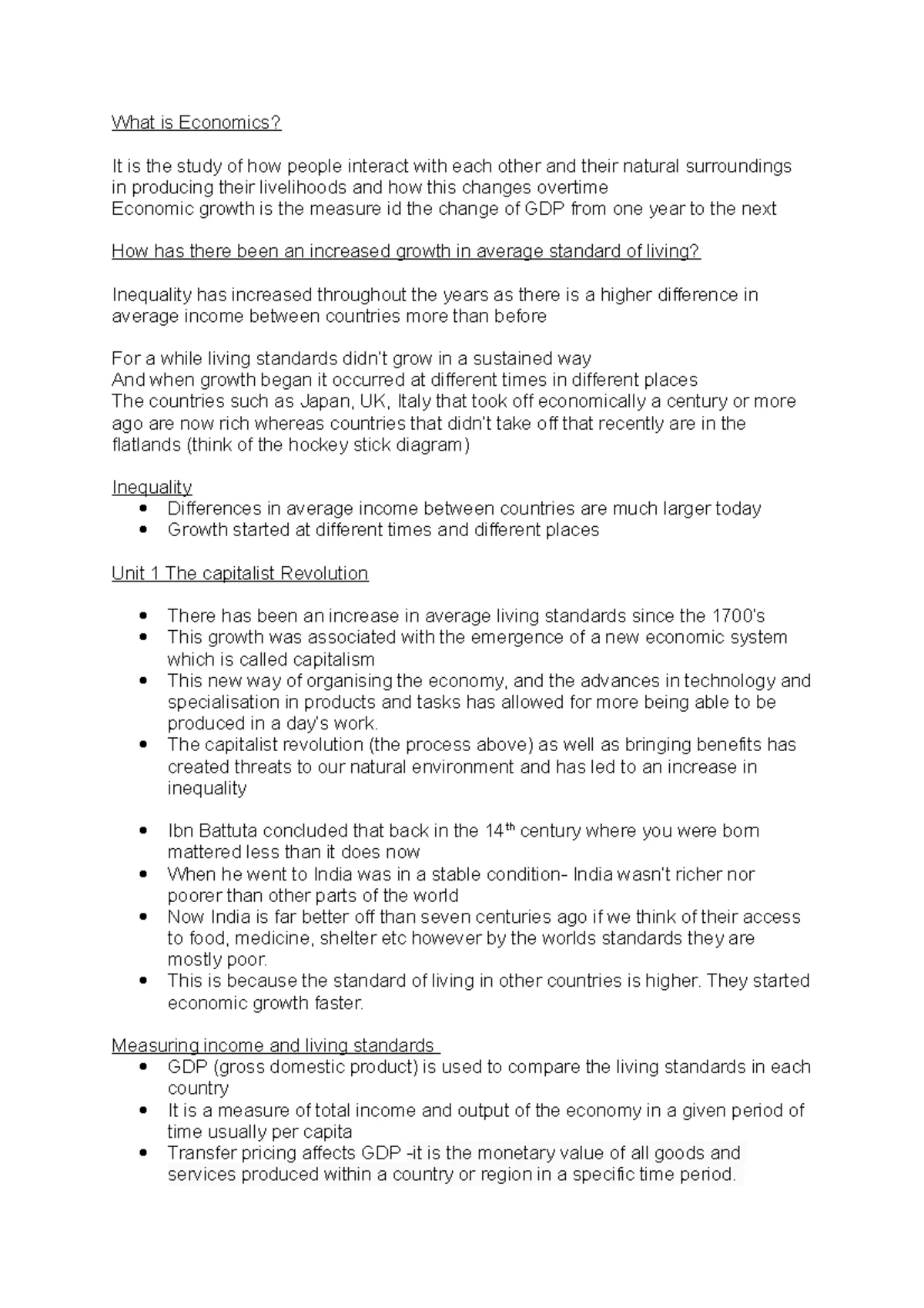 Econ 101 - Exam Notes on Interest Rates & Consumption Analysis - Studocu