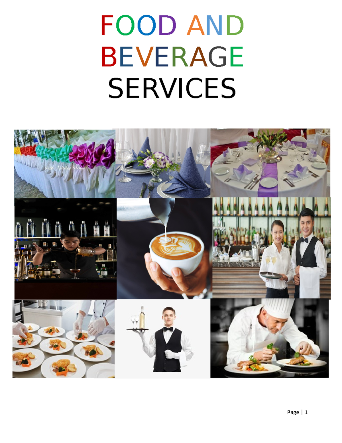 FBS- Learning Guide for Food and Beverage Services Course - Studocu