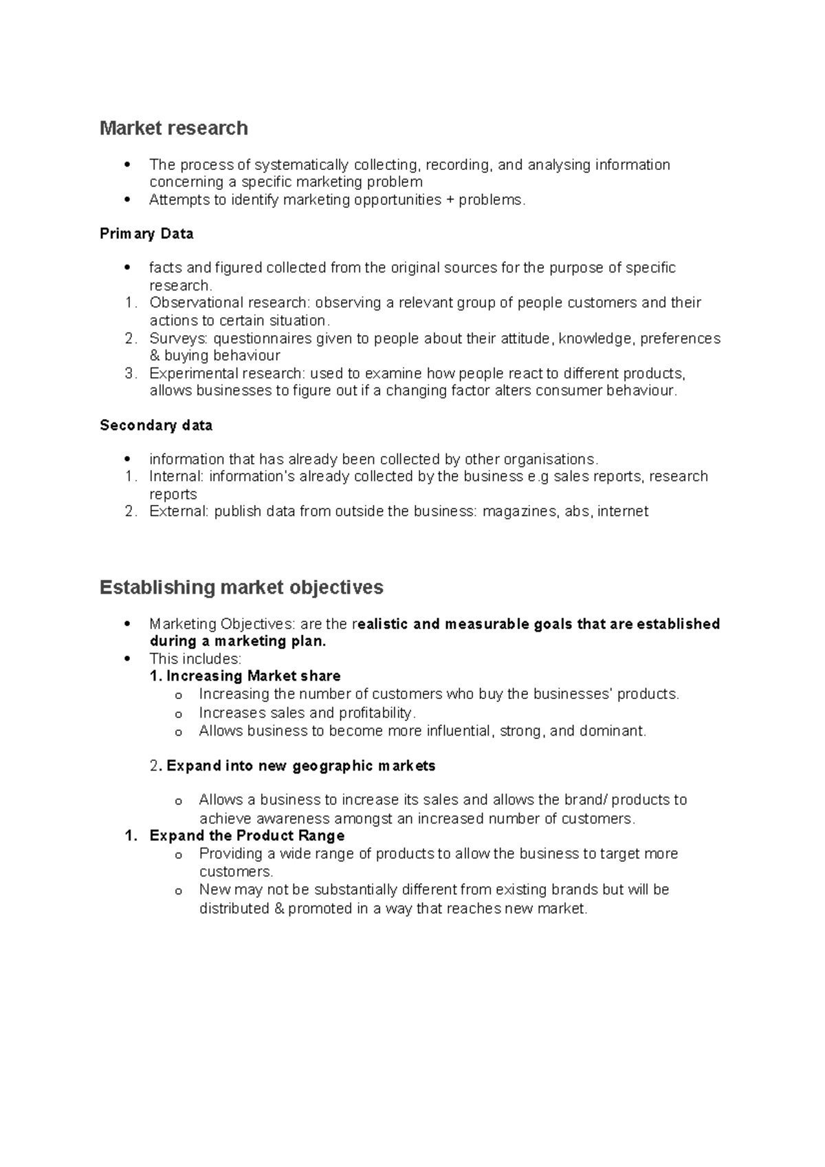 Market research - Market research The process of systematically ...