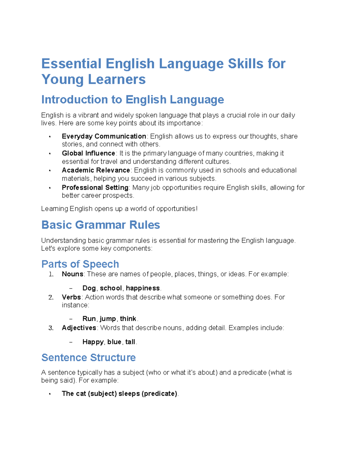 Essential English Language Skills for Young Learners - Essential ...