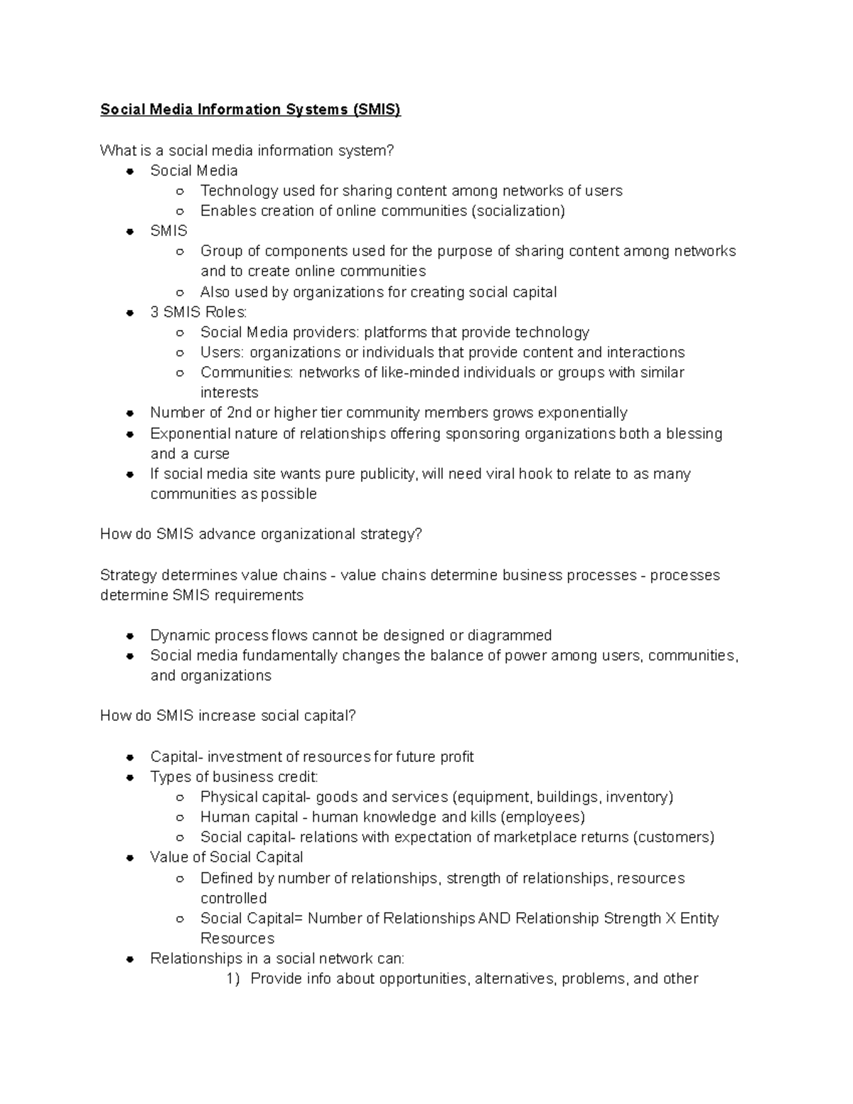Chapter 9 - SMIS Overview and Organizational Impact - UMIS - Studocu