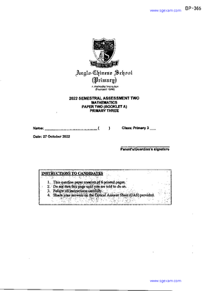 HAST Sample Maths Questions for Year 7 - HAST SAMPLE Questions for Year ...