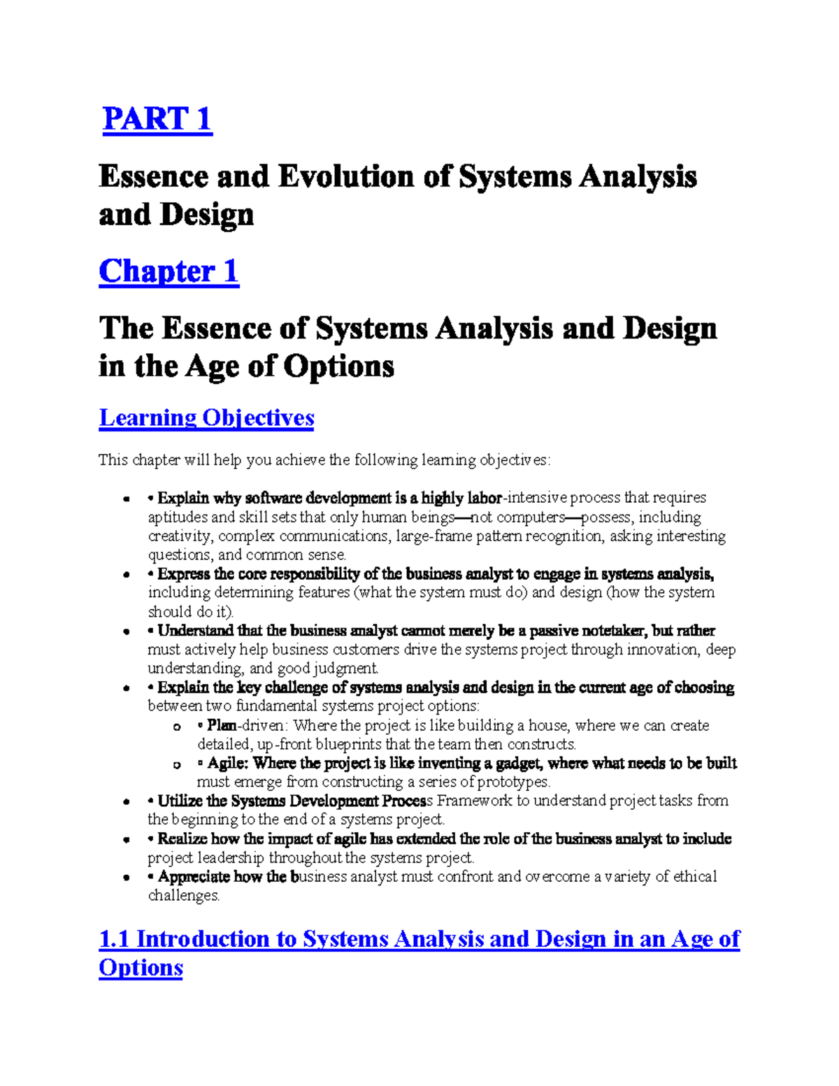 Systems Analysis & Design: Navigating Agile Methodologies (Course Code ...