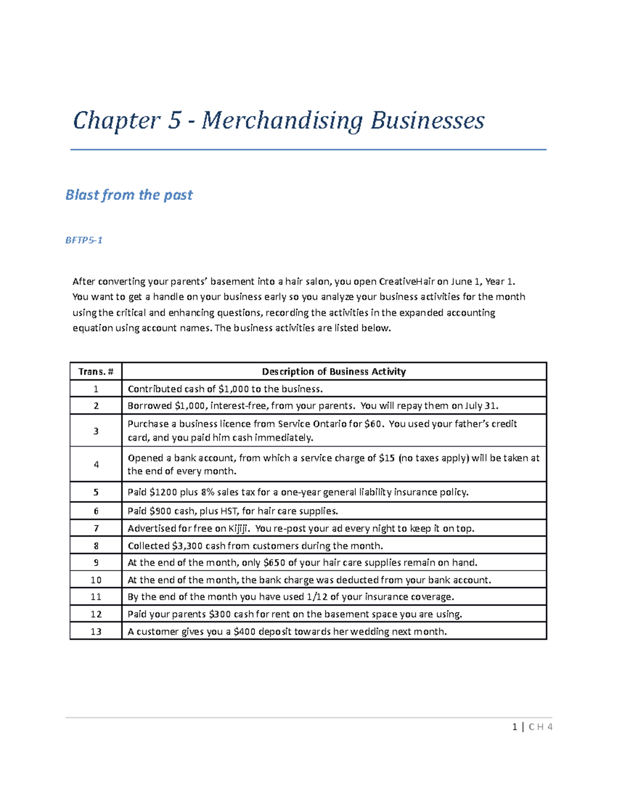 Chapter 5 - Merchandising Businesses - Student Copy - W2023 - Chapter 5 ...