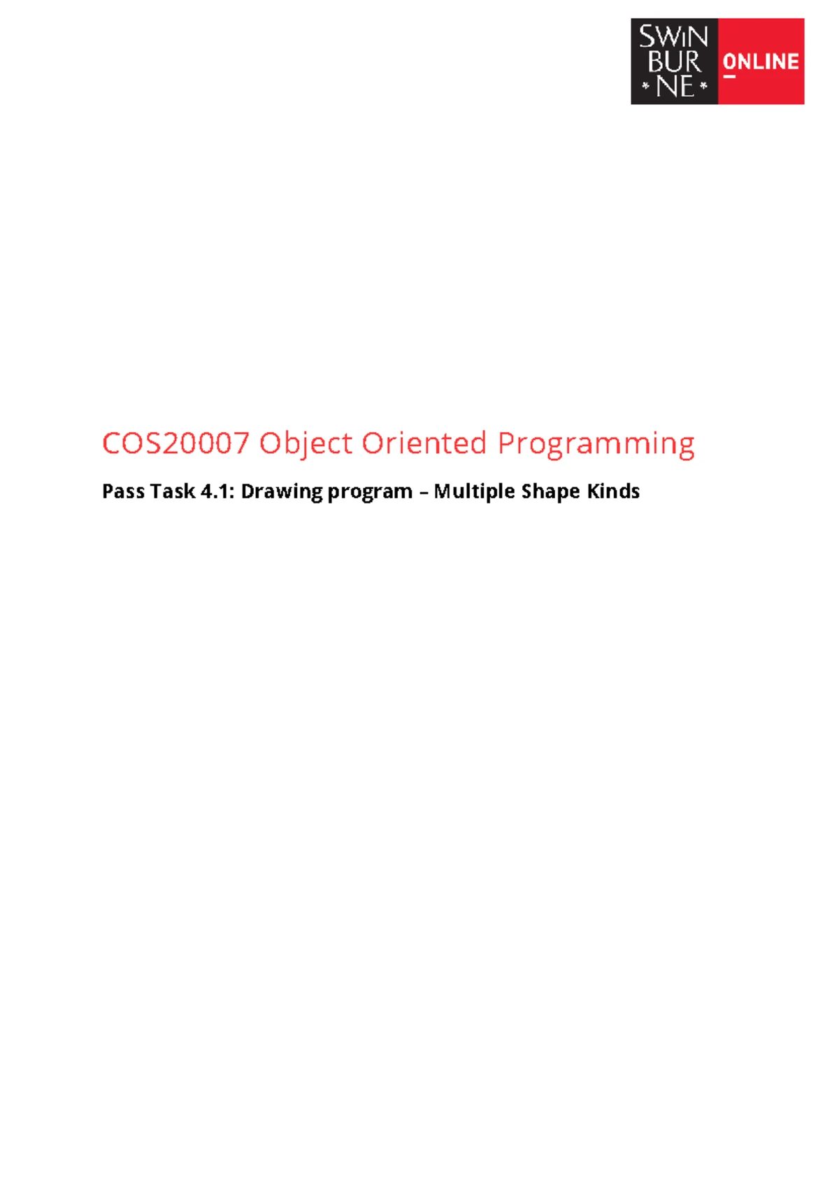 COS20007 Final Exam: Counter Class Implementation and Instructions ...
