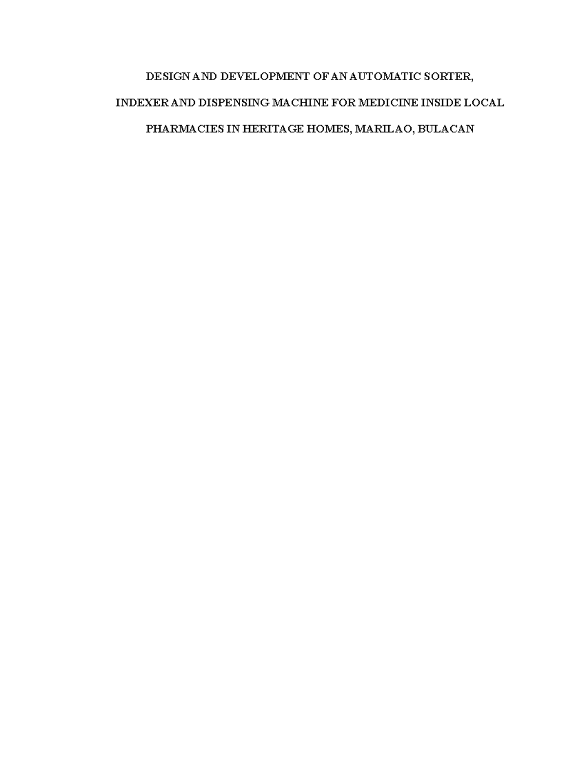 Design AND Development OF AN Automatic Sorter, Indexer AND Dispensing ...