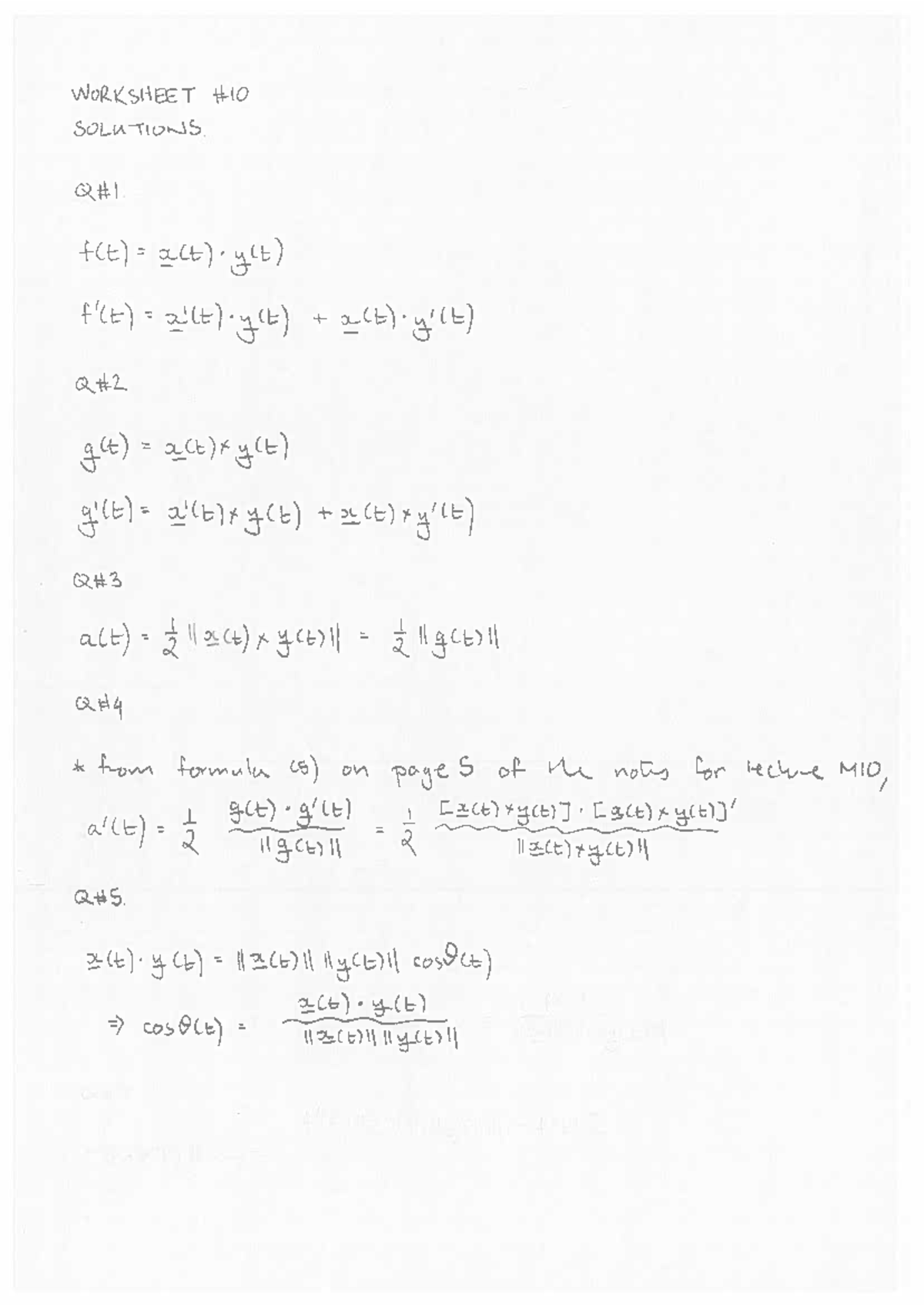 Practice Material for Course Code WRK10: Vector Derivatives and ...