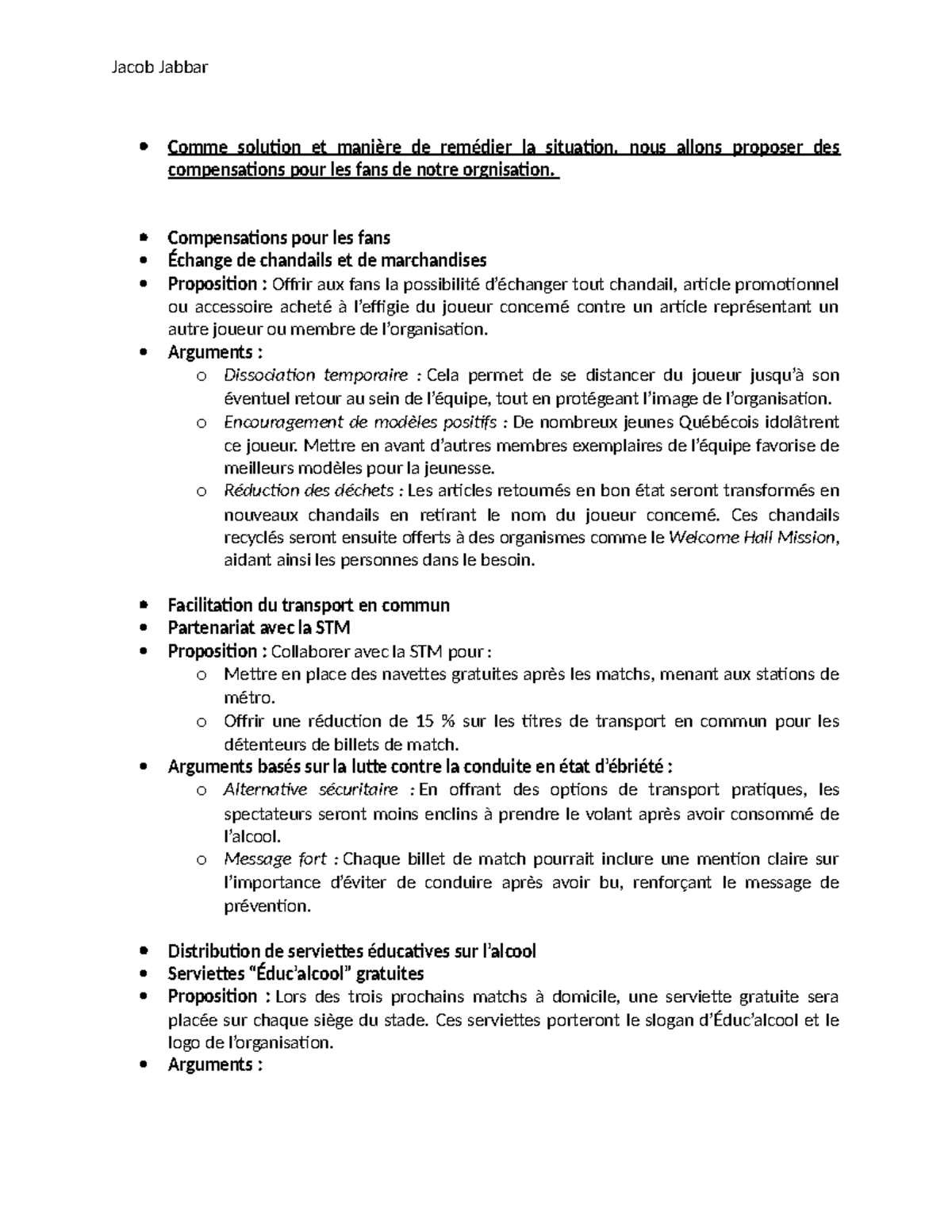 Psite de solution crise de leadership - Jacob Jabbar Comme solution et ...