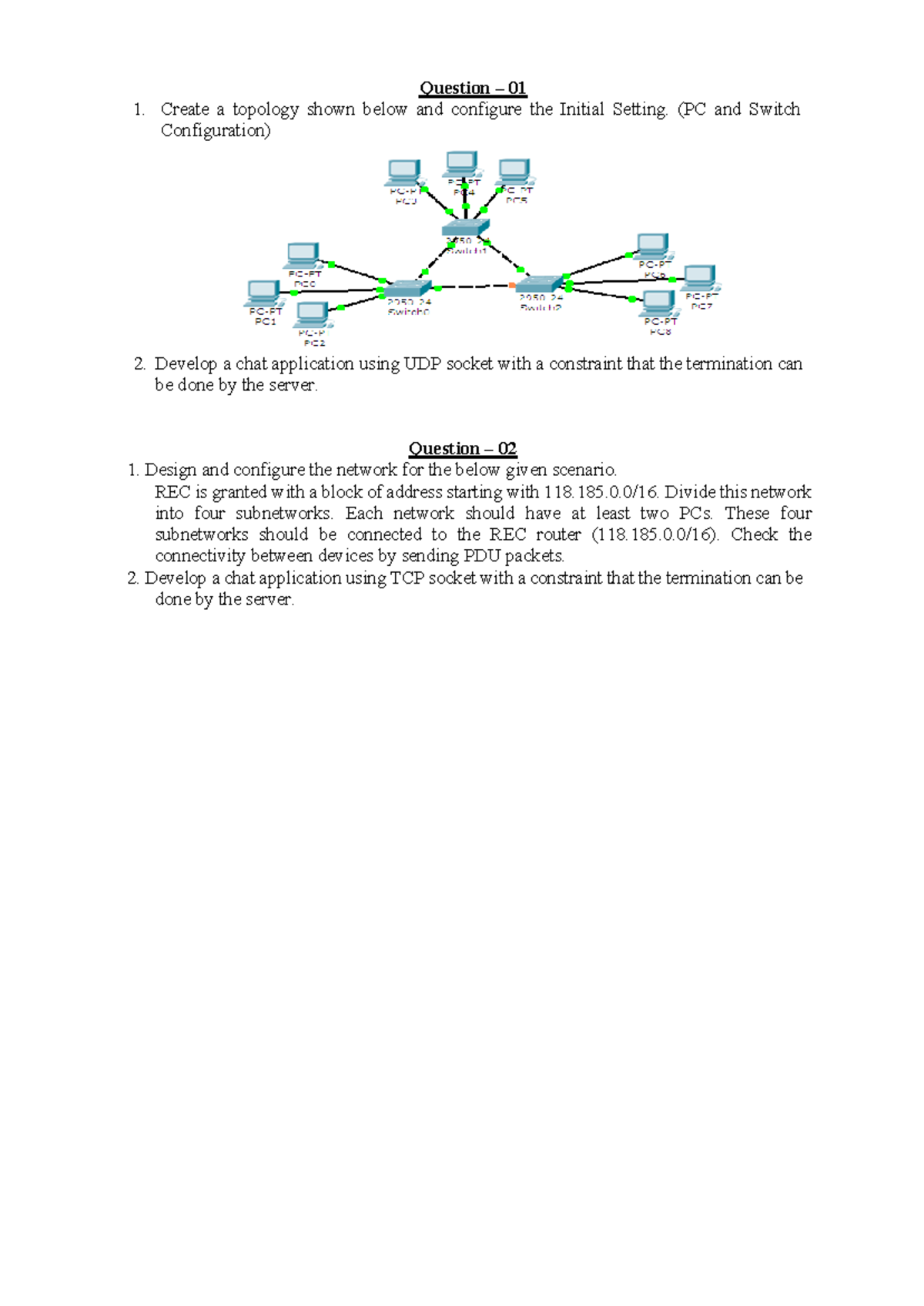 CS23532 - CN End Sem QP: Networking Topologies & Socket Programming ...