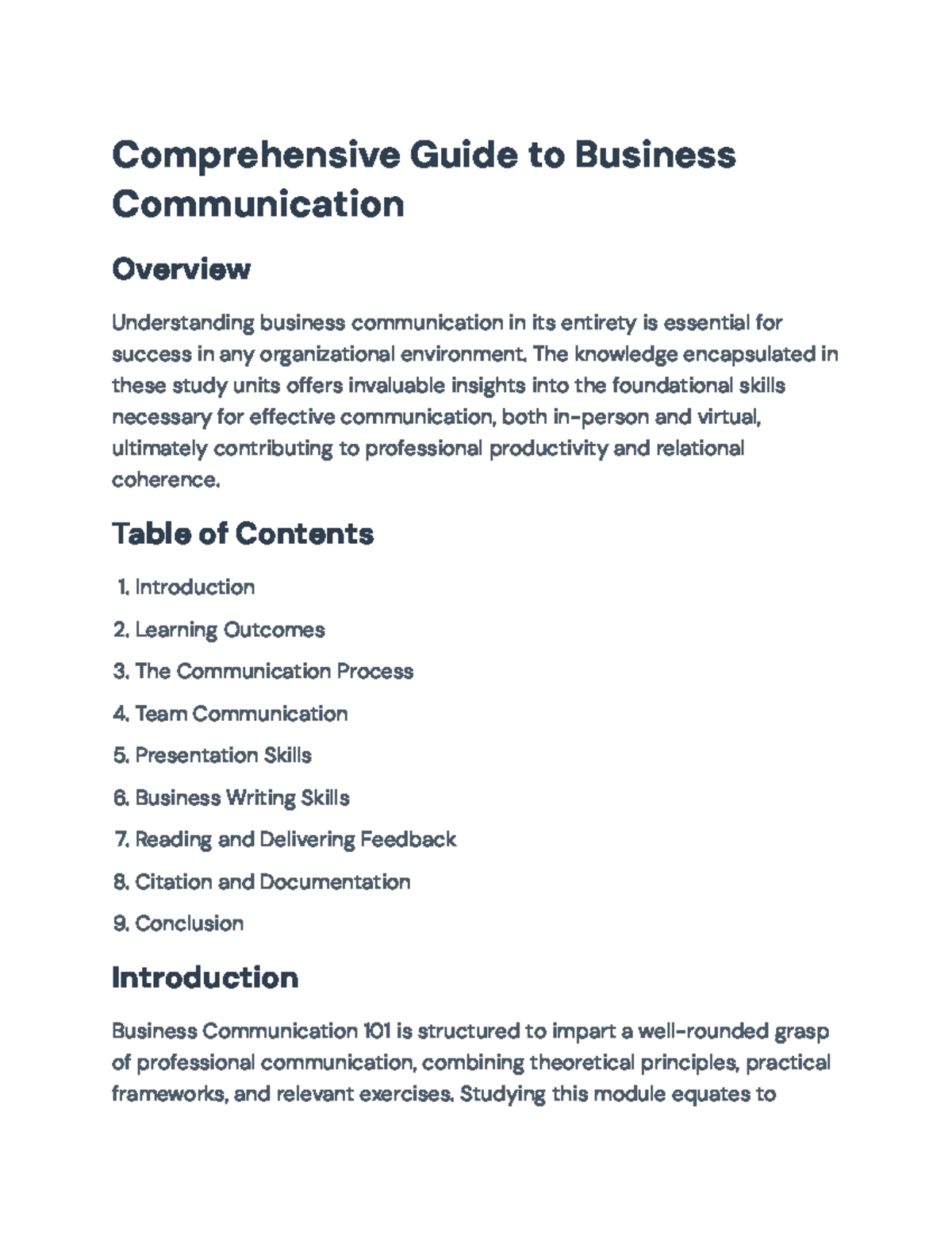 Business Comm 101: Skills and Strategies for Effective Communication ...