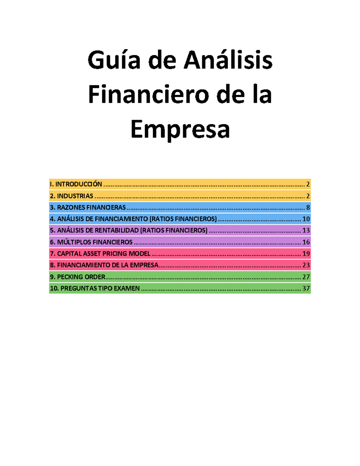 Guía de Análisis Financiero de la Empresa I: Conceptos y Ratios Clave ...