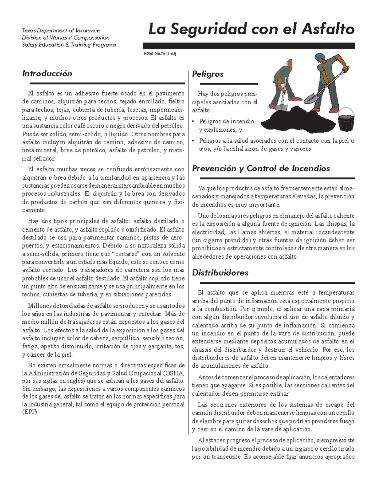 Capacitación en Seguridad con Asfalto: Prevención de Riesgos y EPP - Document Preview